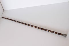 Vintage Machine Age Art Deco Cane Handmade Trench Art Aluminium Bakelite Brass