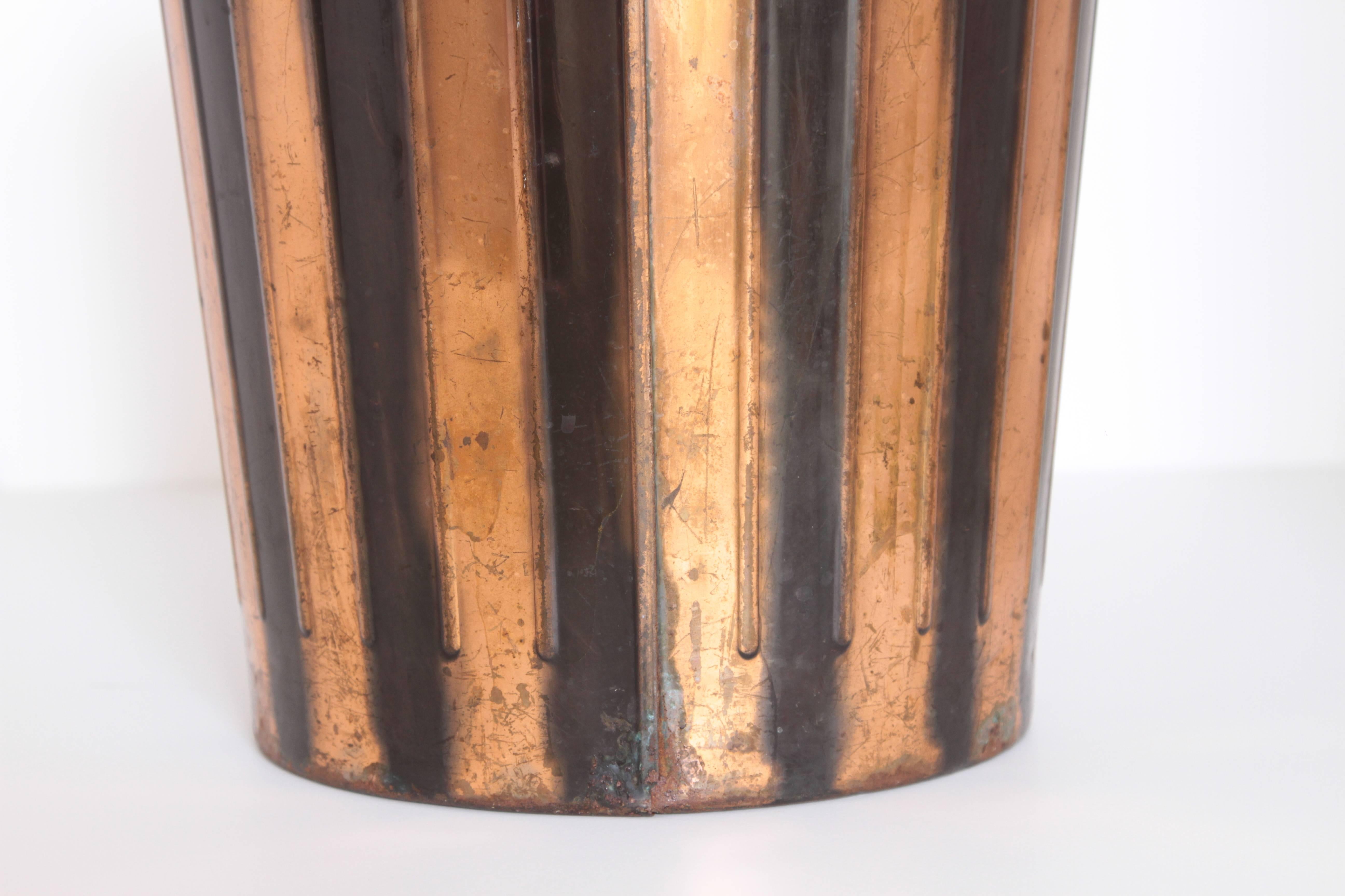 Machine Age Art Deco Industrial Arts Waste Receptacle by Erie Art Metal In Fair Condition In Dallas, TX