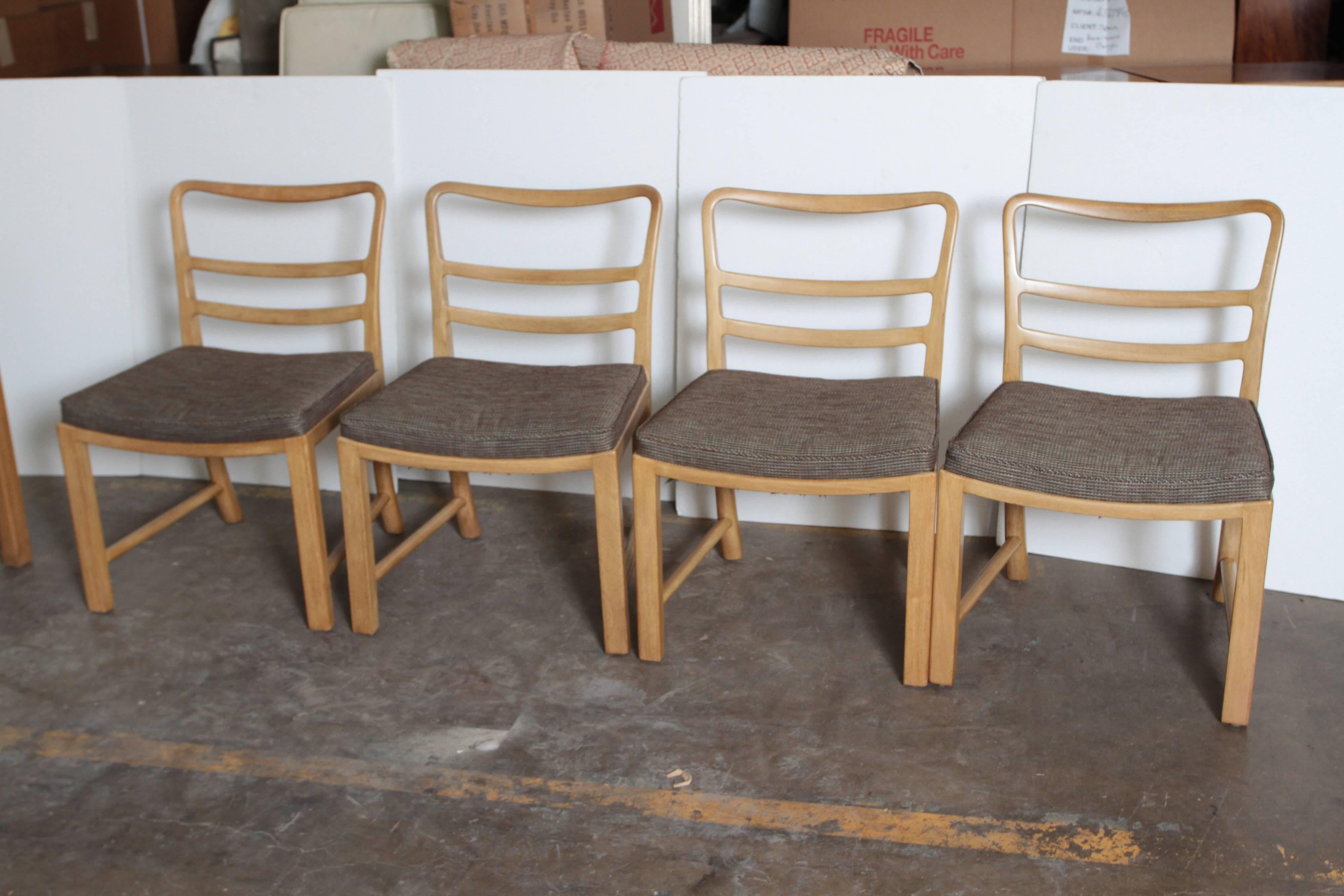 Edward Wormley Dunbar Mahogany Dining Table With Chairs Two Leaves Two Armchairs For Sale 6