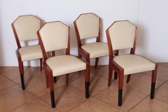 Art Deco Dynamique Creations Johnson Furniture Co. Set of Four Side Chairs