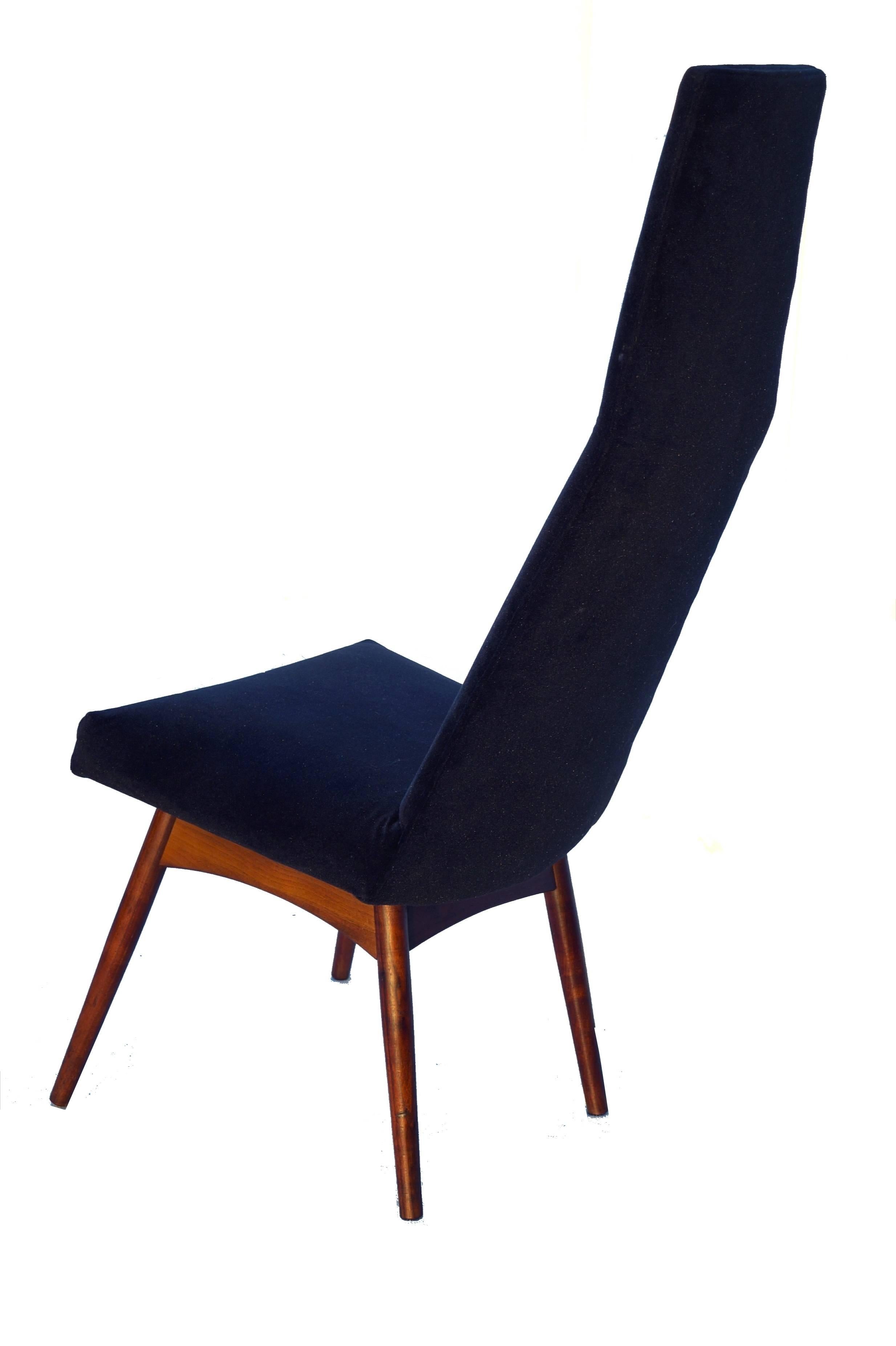 Mid-20th Century Six Adrian Pearsall Tall Back Dining Chairs