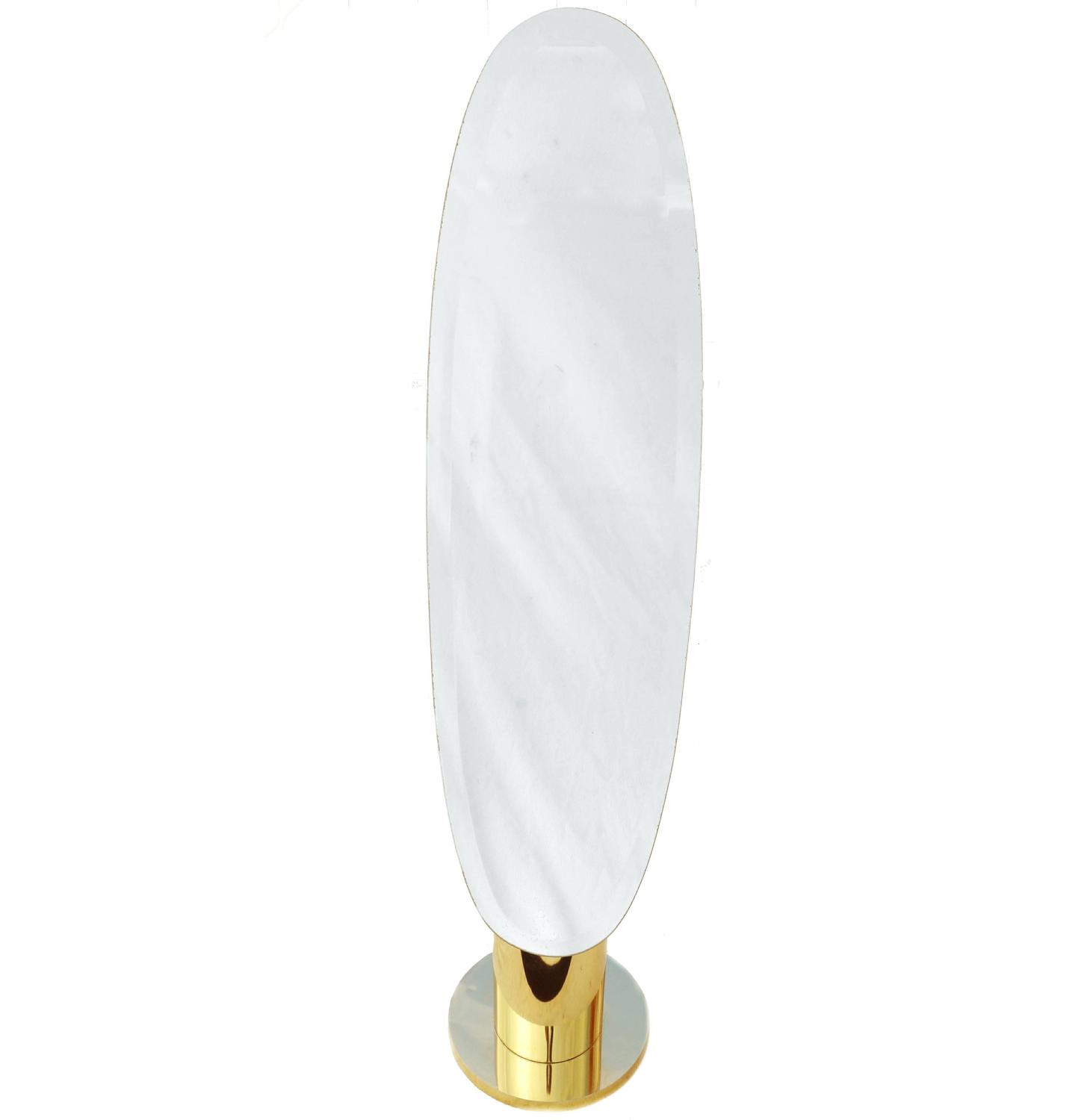 Modern Glam Full Length Cylinder Floor Standing Mirror For Sale at 1stdibs