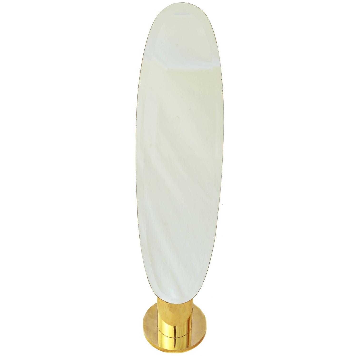 Modern Glam Full Length Cylinder Floor Standing Mirror For Sale at 1stdibs