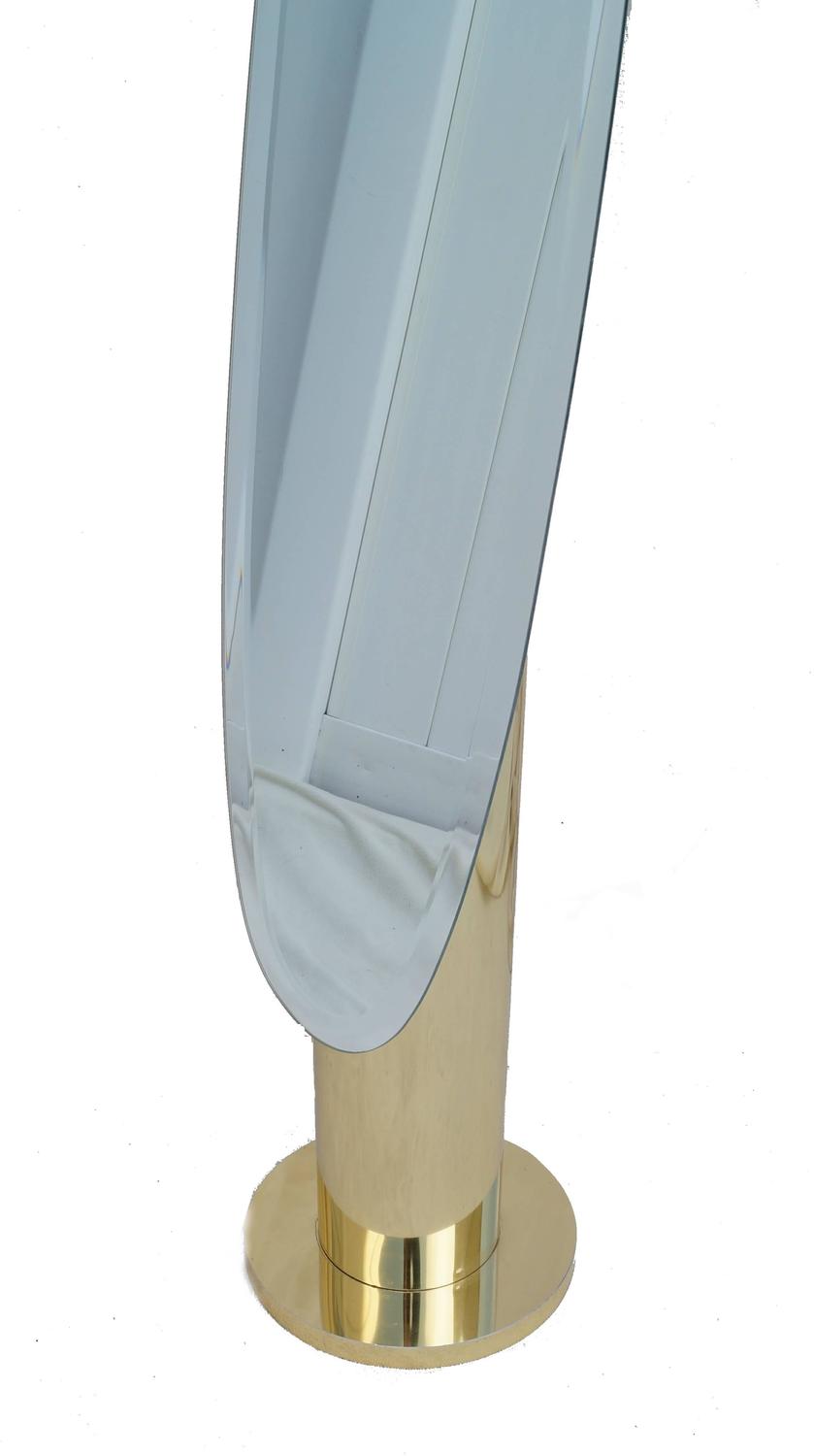 Modern Glam Full Length Cylinder Floor Standing Mirror For Sale at 1stdibs