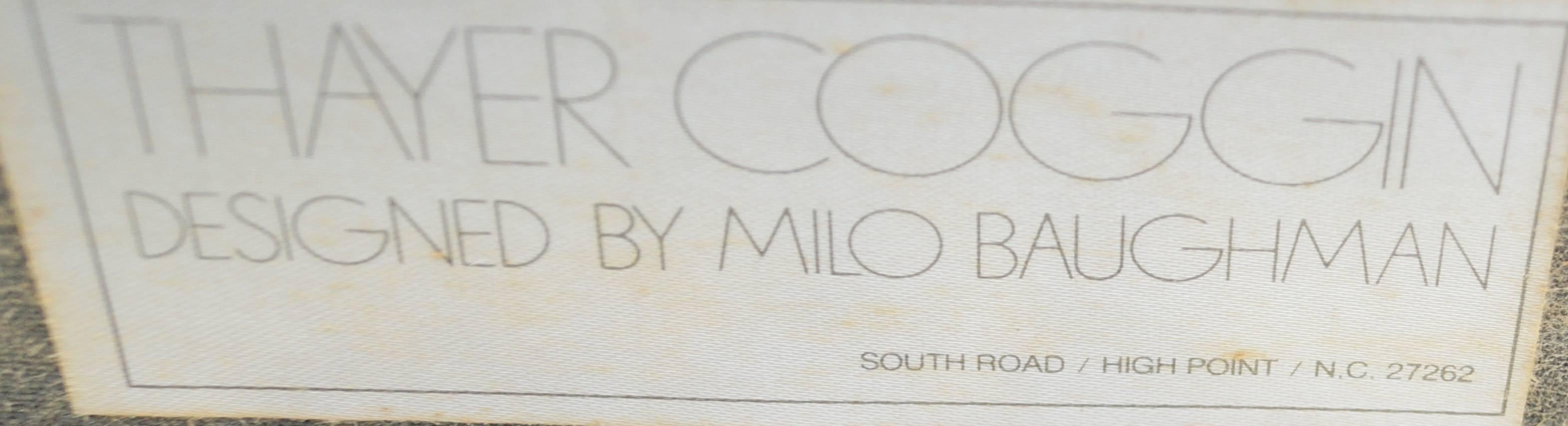 Milo Baughman für Thayer Coggin Messingfarbene Sessel mit Rohrrückenlehne oder Esszimmerstühle, Paar (amerikanisch)