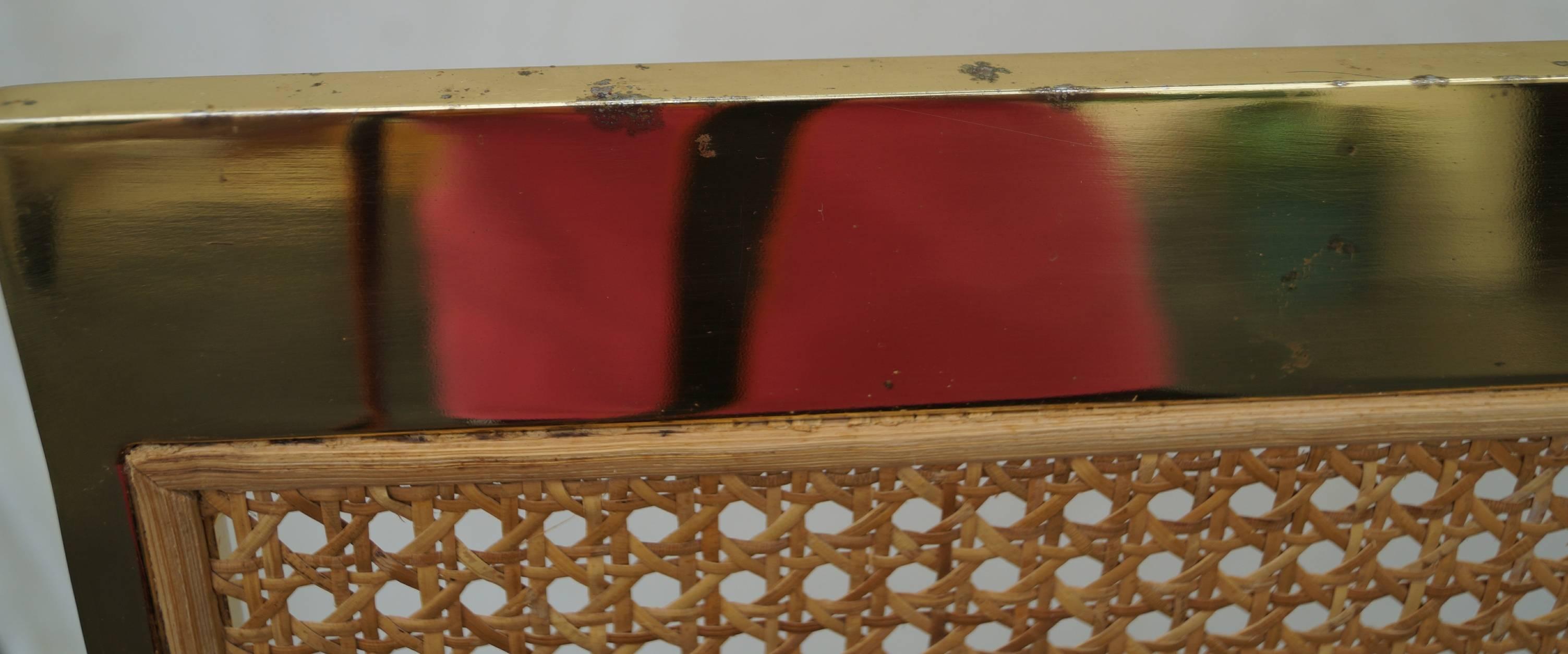 Milo Baughman für Thayer Coggin Messingfarbene Sessel mit Rohrrückenlehne oder Esszimmerstühle, Paar im Zustand „Relativ gut“ in Wayne, NJ