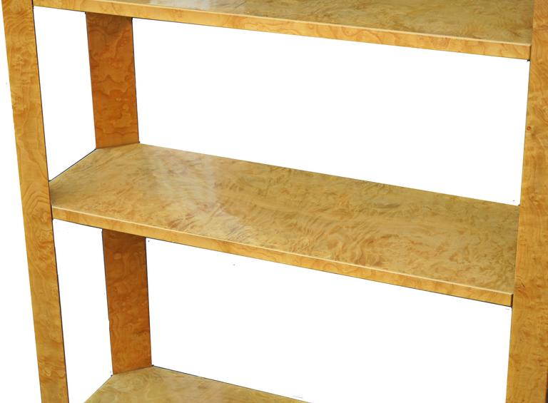 Burl Wood Étagère Shelving Unit Lighted Bookcase Manner of Milo ...