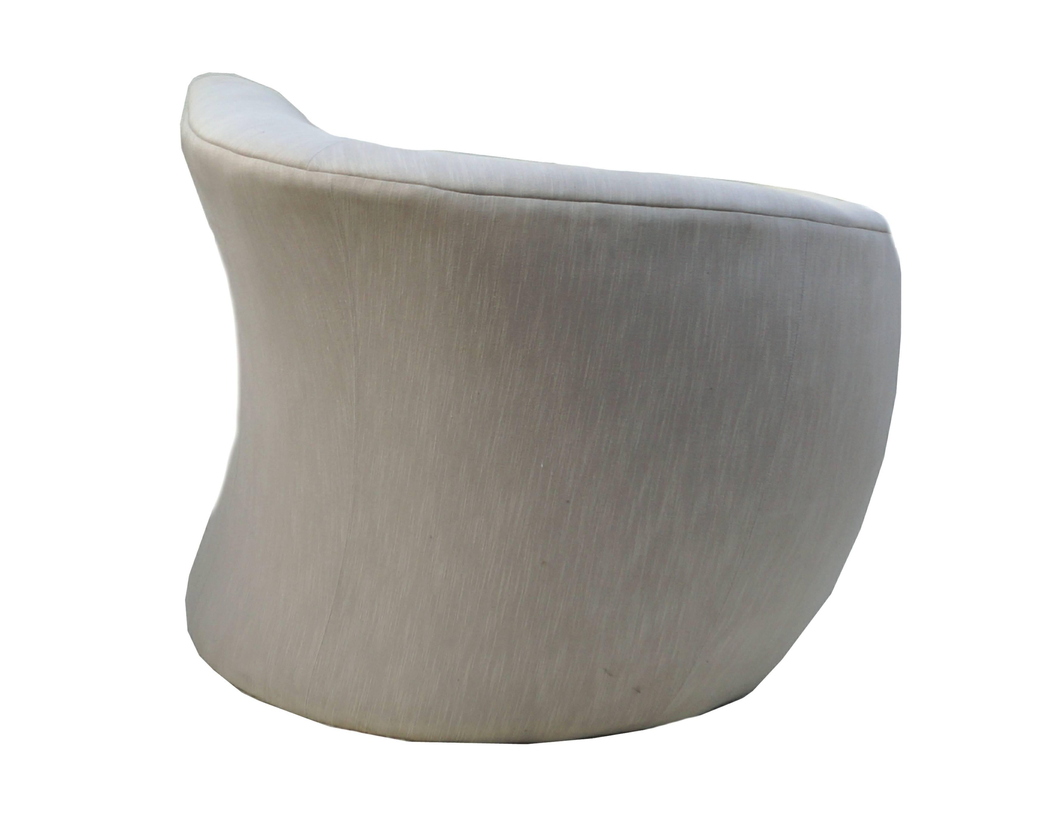 Modern Pair of Vladimir Kagan Sculptural Hurricane Lounge Club Chairs