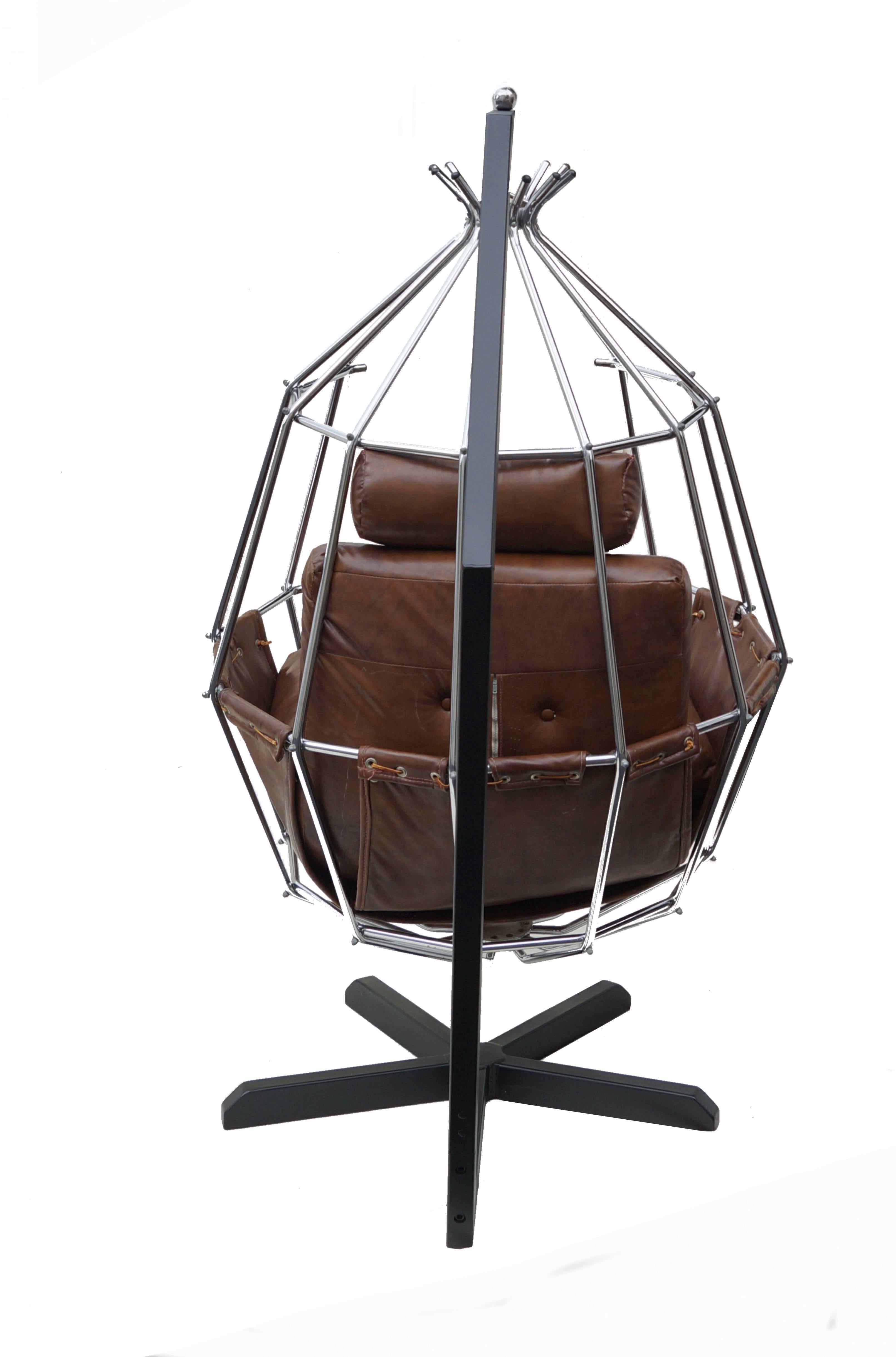 Mid-Century Modern Chaise perroquet suspendue Ib Arberg, mi-siècle moderne en vente