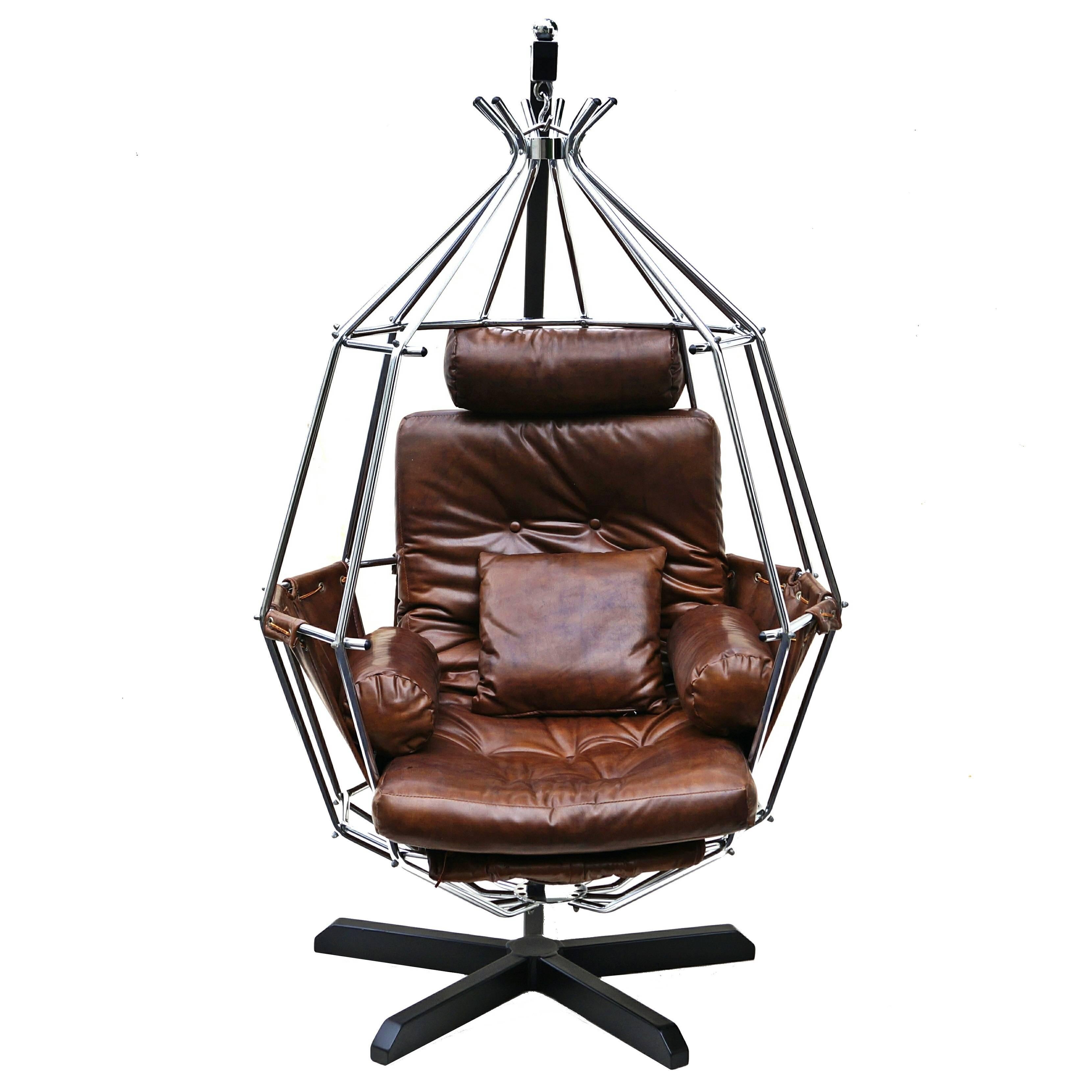 Chaise perroquet suspendue Ib Arberg, mi-siècle moderne en vente