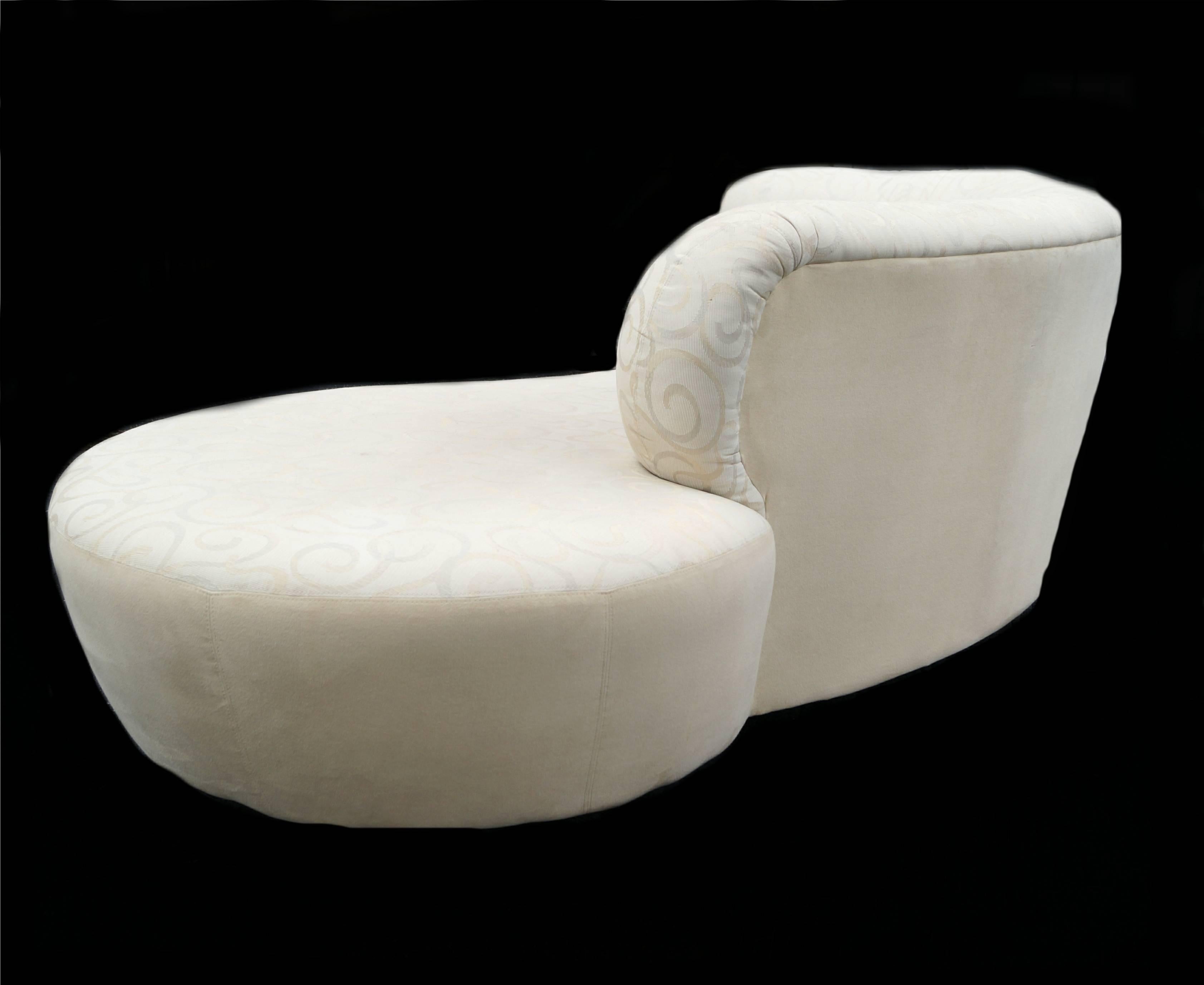 Modern Vladimir Kagan Style Serpentine Cloud Sofa Right Arm