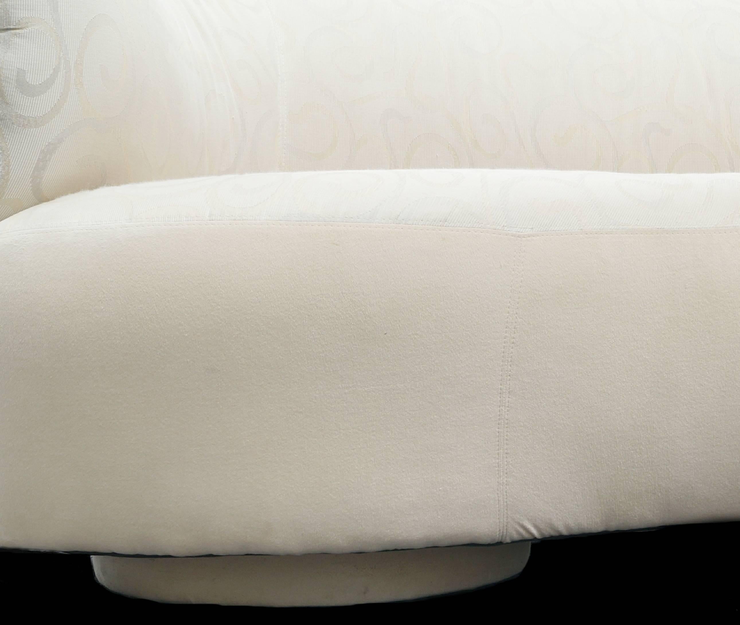 Late 20th Century Vladimir Kagan Style Serpentine Cloud Sofa Right Arm