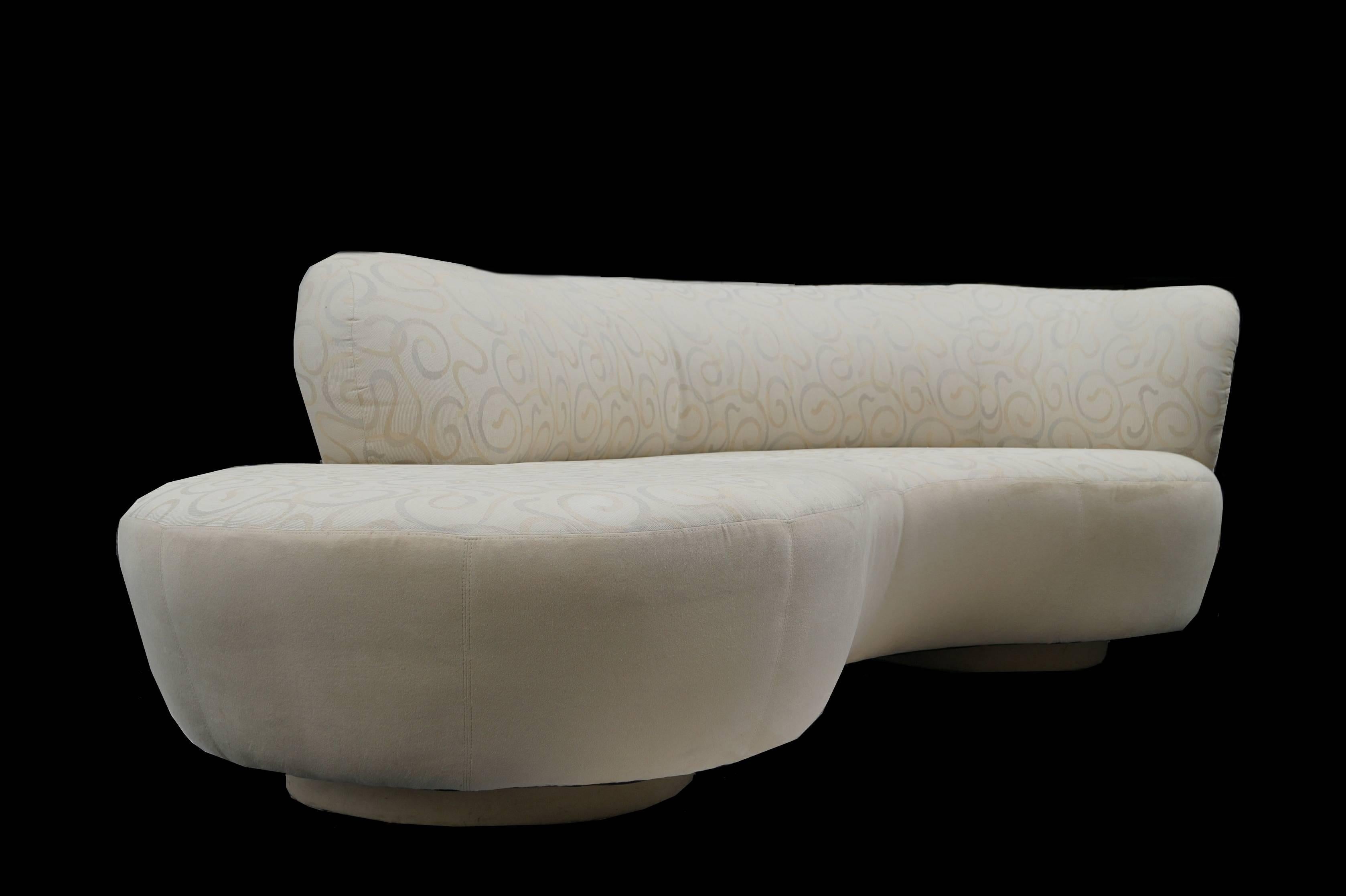 Vladimir Kagan style for Weiman Preview Serpentine Cloud sofa .We also have the opposing arm in our other listings. If not shown, it has been sold.
 