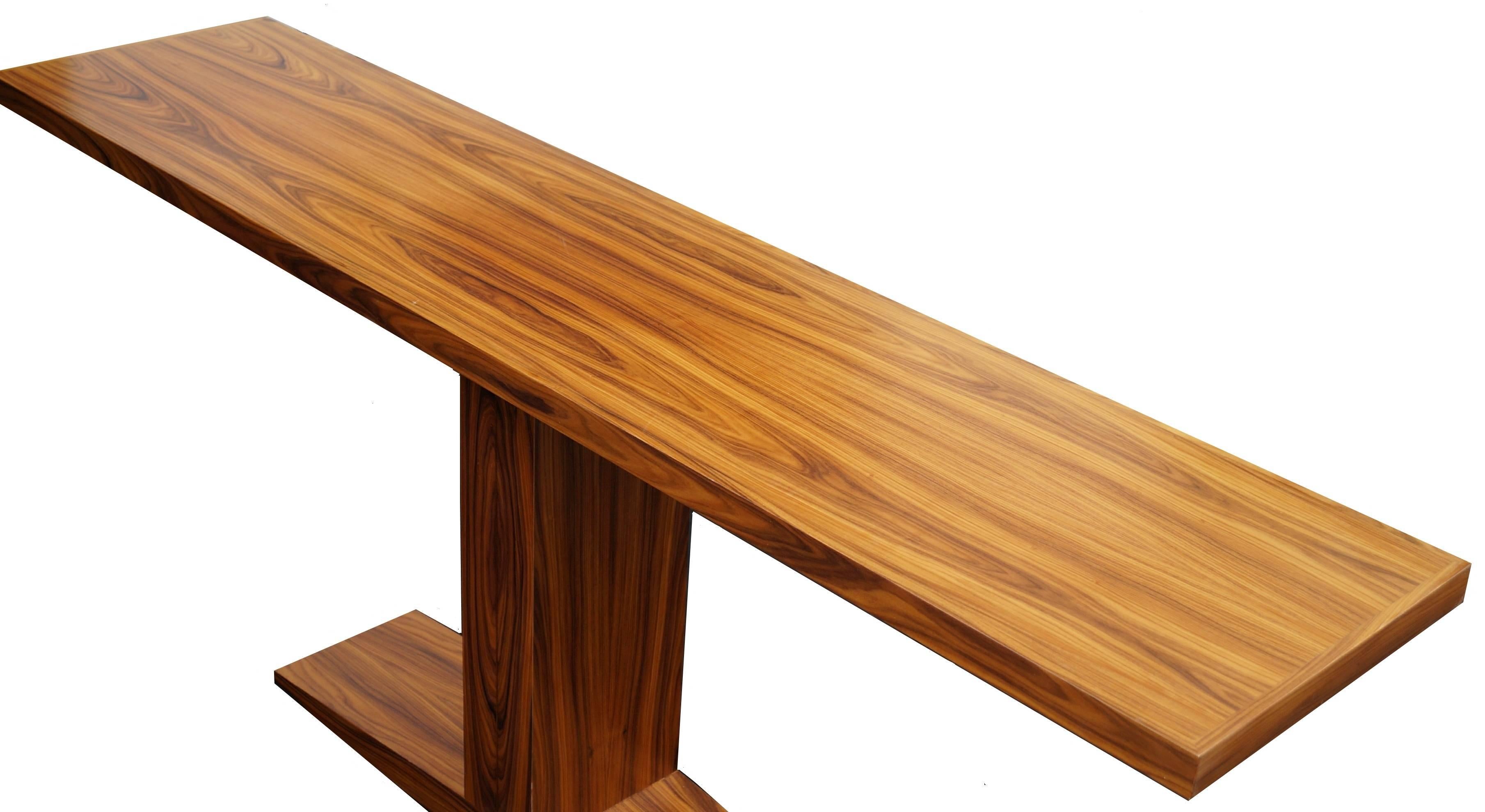 Laminated Unusual Modern Rosewood Console Sofa Table