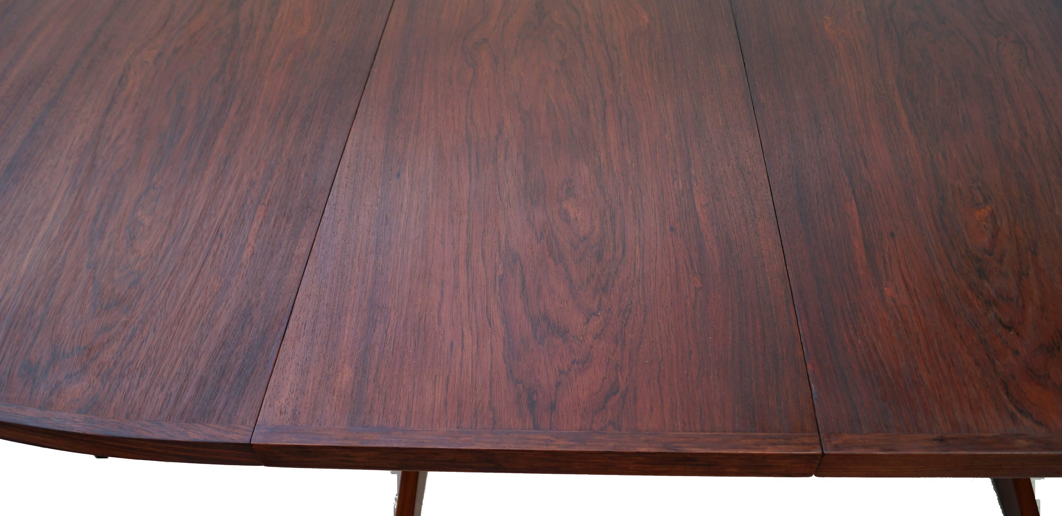 Mid-20th Century John Mortensen Expandable Rosewood Dining Conference Table