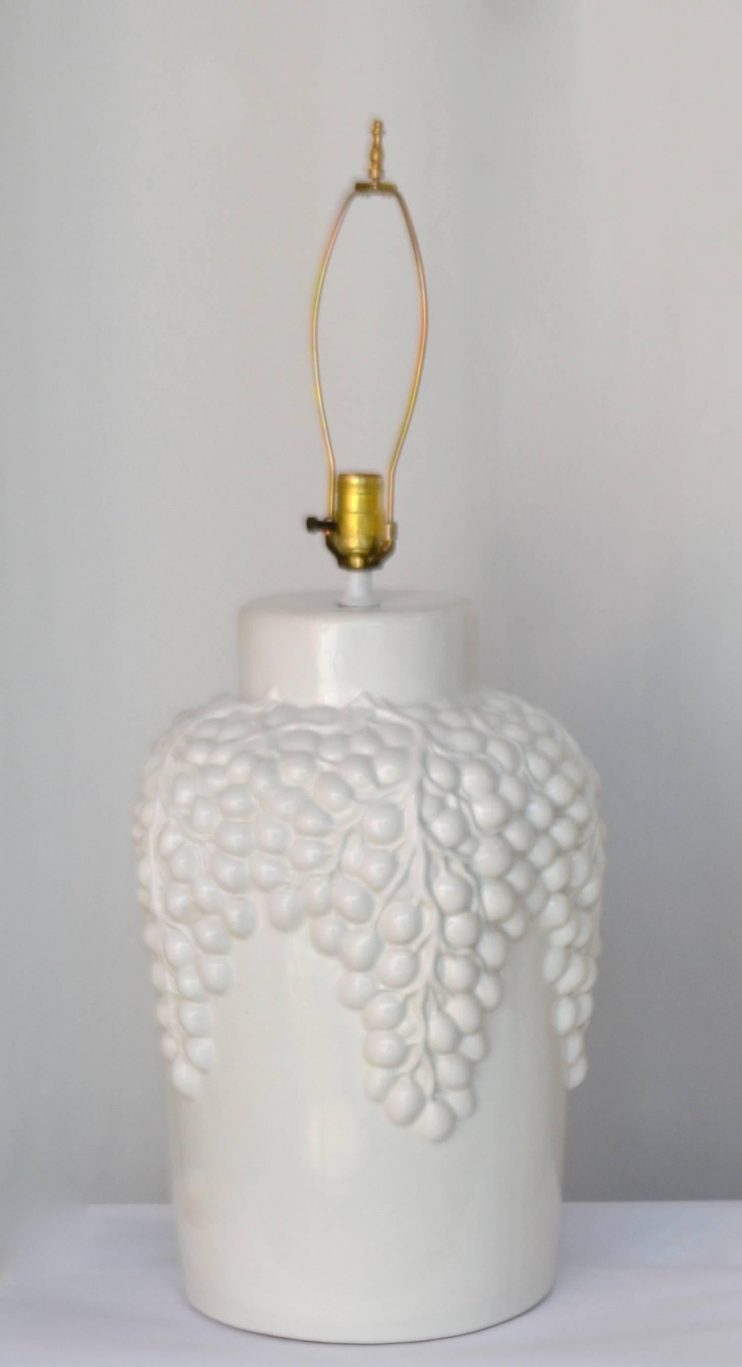 Pair of Italian Blanc De Chine Table Lamps In Excellent Condition In West Palm Beach, FL