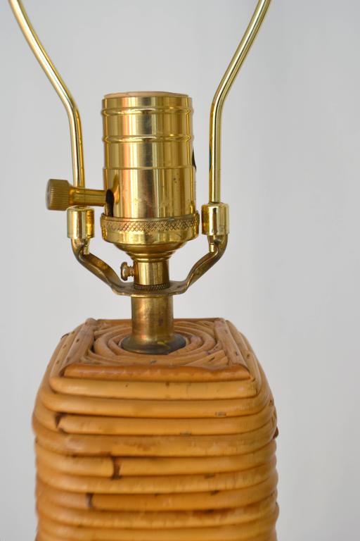 Midcentury Cut Reed Floor Lamp For Sale at 1stDibs