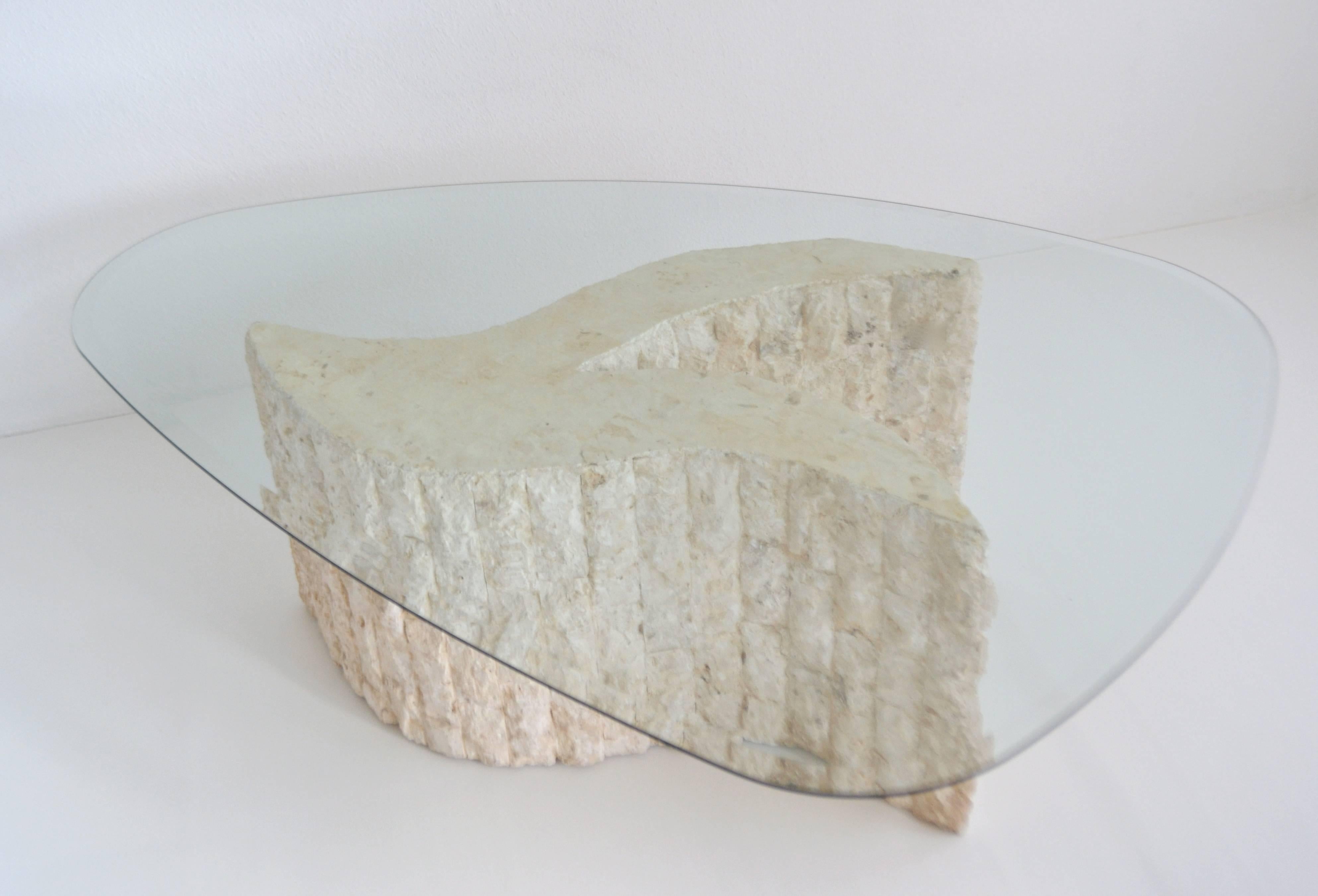 Post-Modern Postmodern Tessellated Marble Coffee or Cocktail Table