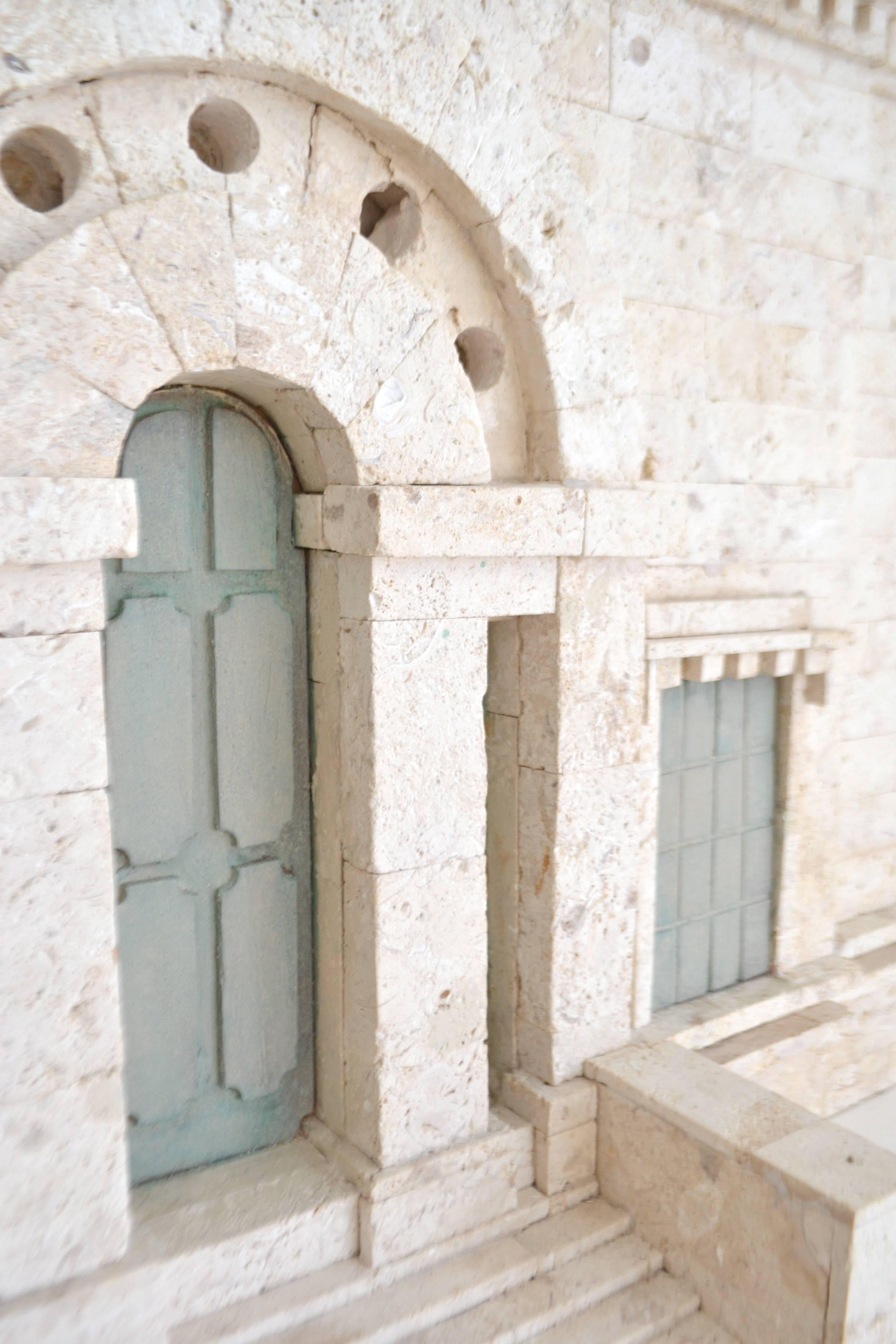 Postmodern Tessellated Stone Architectural Model For Sale 1