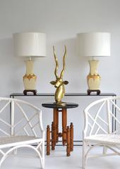 Pair of Hollywood Regency Ceramic Table Lamps