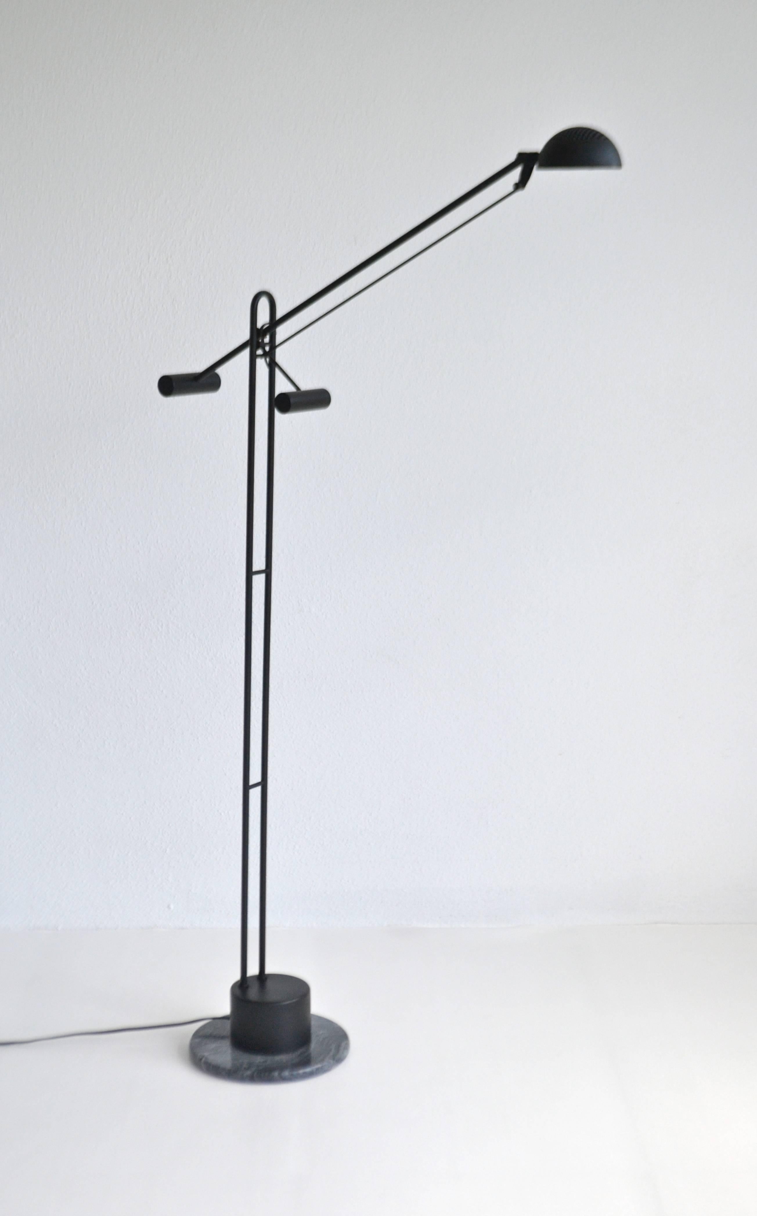 Post-Modern Postmodern Articulated Crane Form Floor Lamp