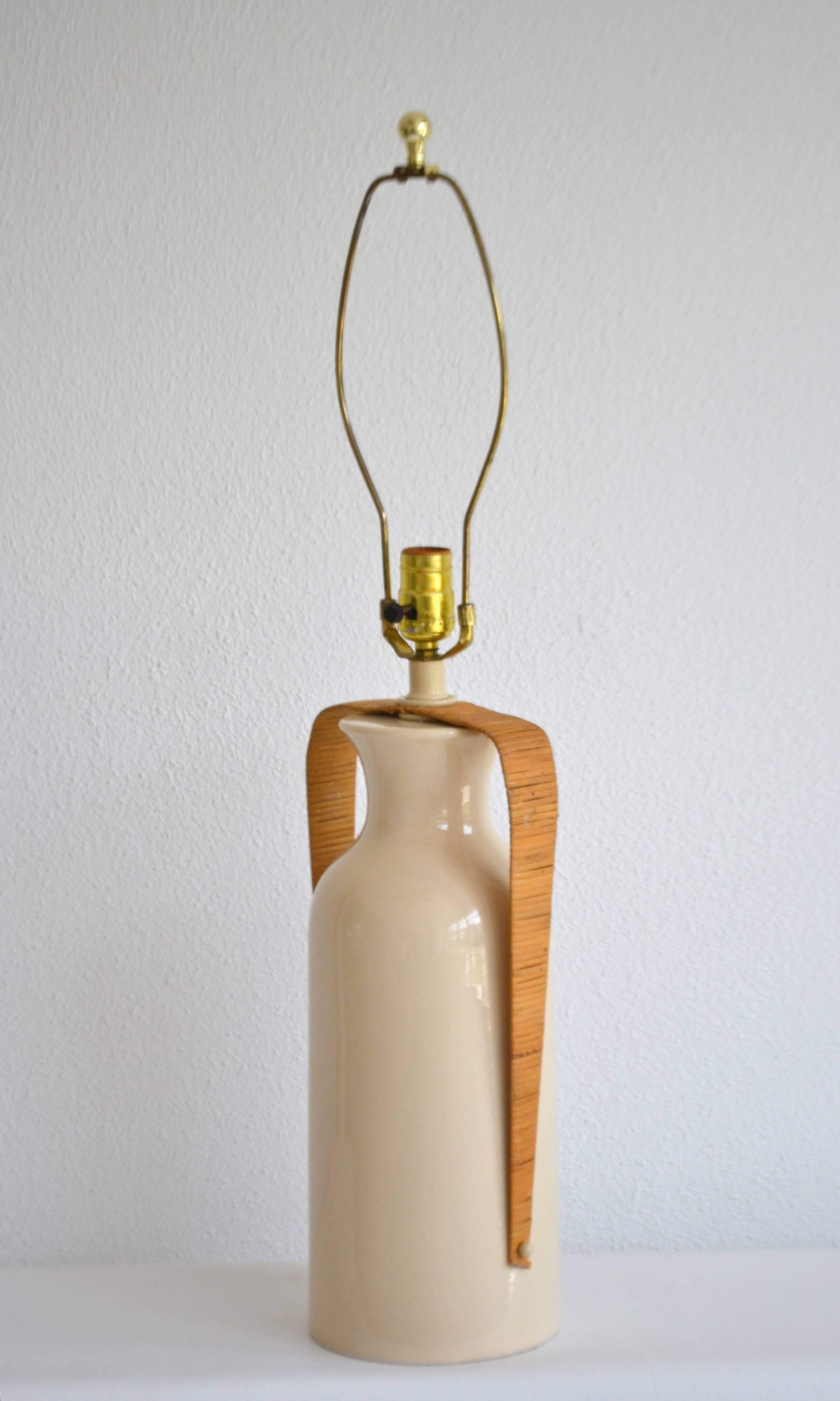 American Mid-Century Jar Form Table Lamp