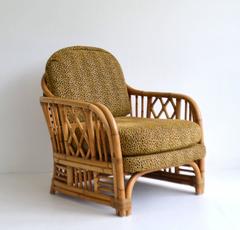 Pair of Mid-Century Bamboo Club Chairs