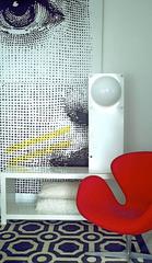 Sculptural Mid-Century White Molded Acrylic Lamp by Neal Small