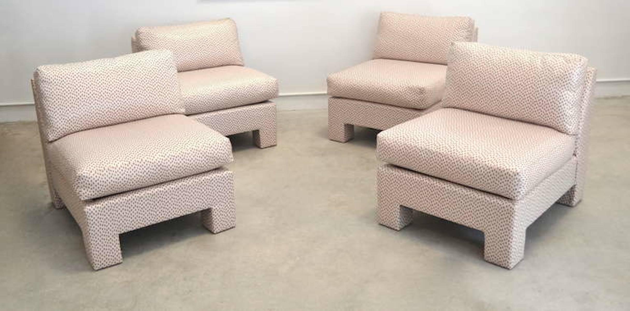 Pair of Post-Modern Slipper Chairs For Sale 1