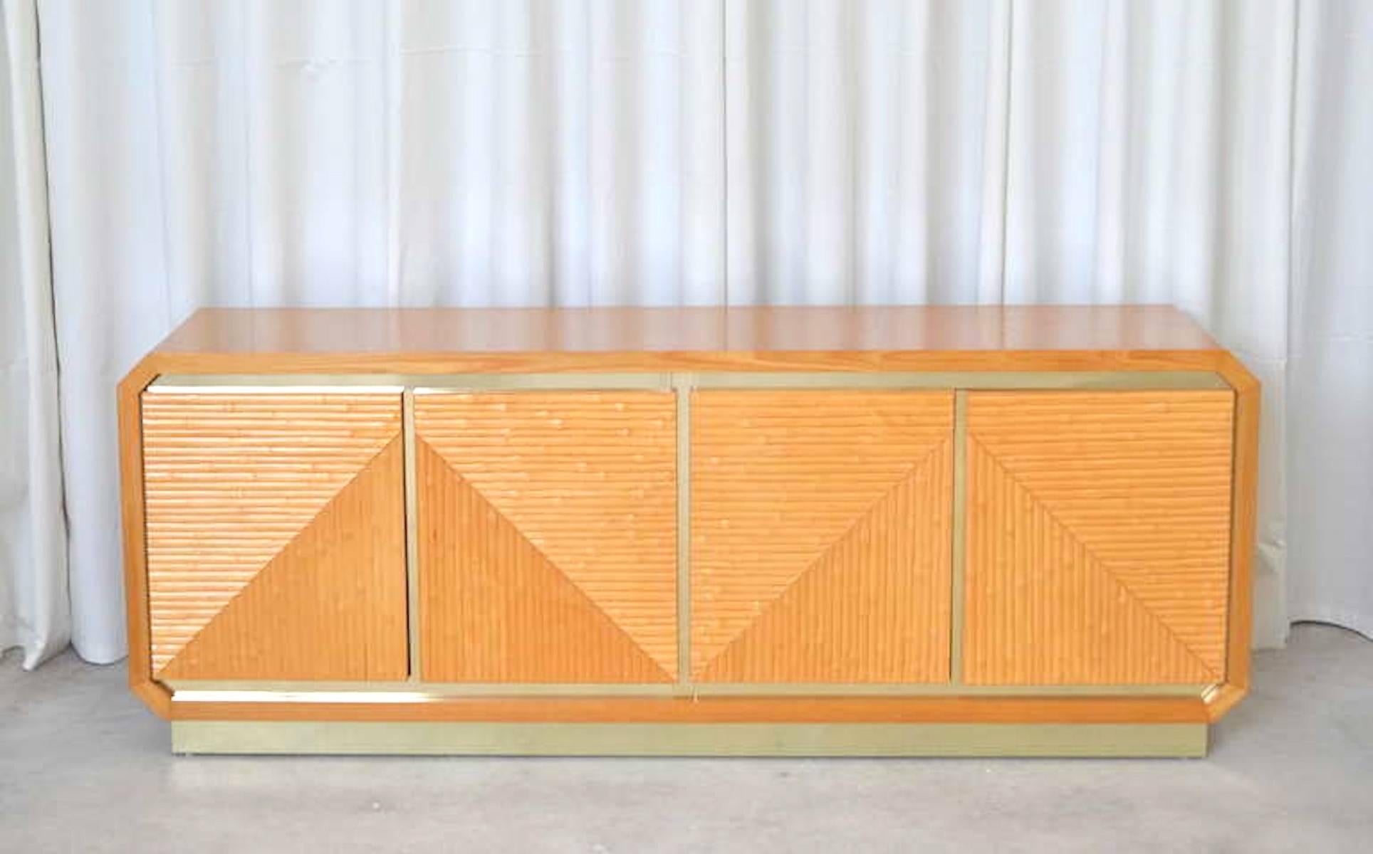 Post-Modern Faux Bamboo Sideboard  For Sale 3