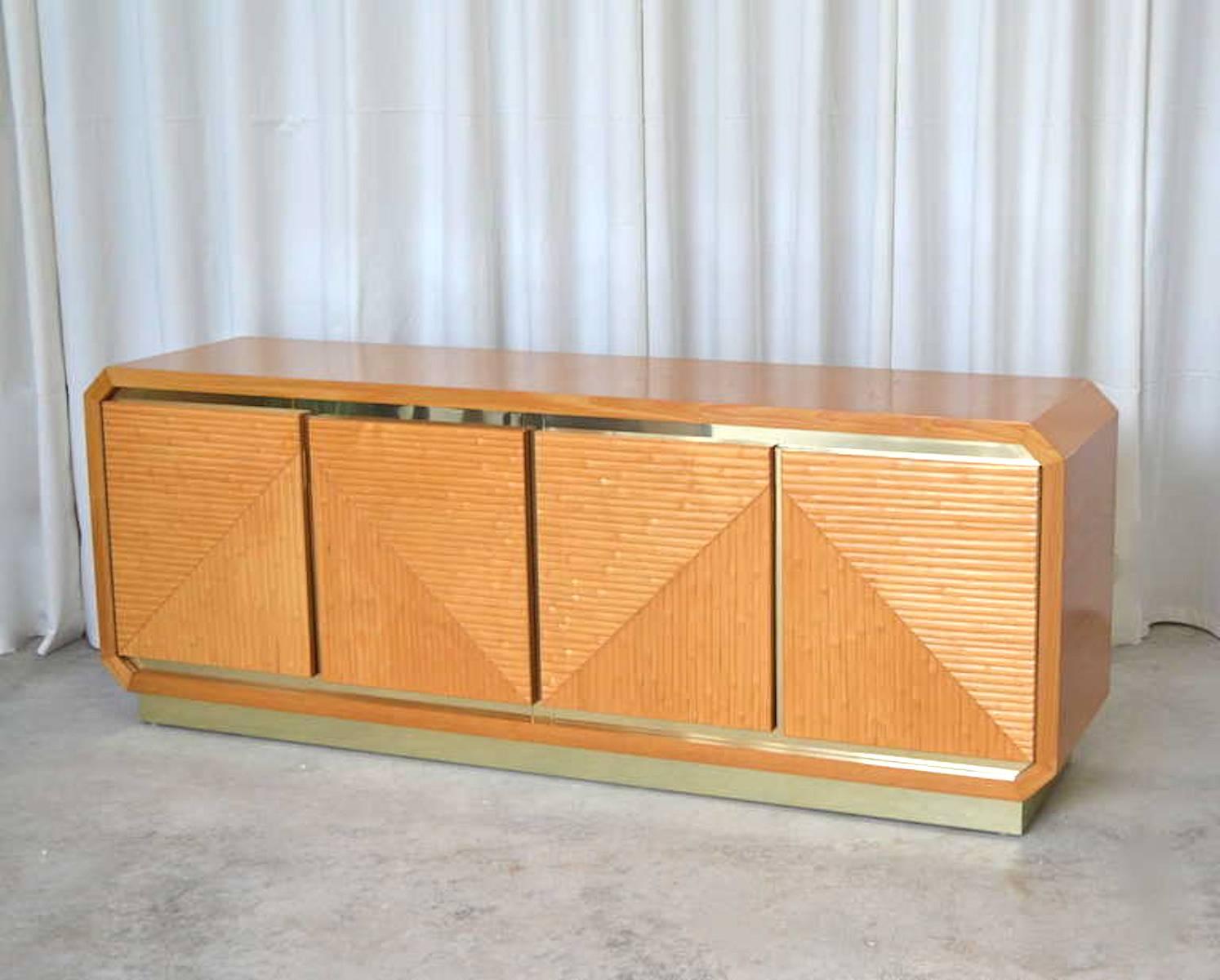 Post-Modern Faux Bamboo Sideboard  For Sale 2