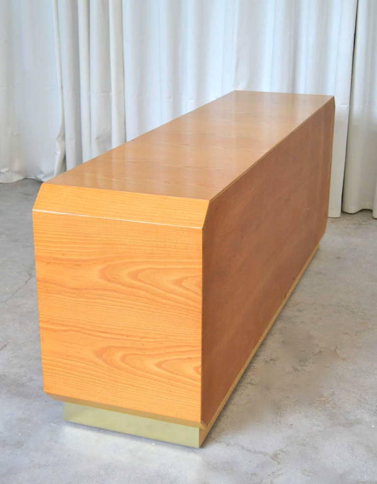 Post-Modern Faux Bamboo Sideboard  In Excellent Condition For Sale In West Palm Beach, FL