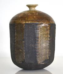Midcentury Hand Thrown Jar Form Ceramic Vase