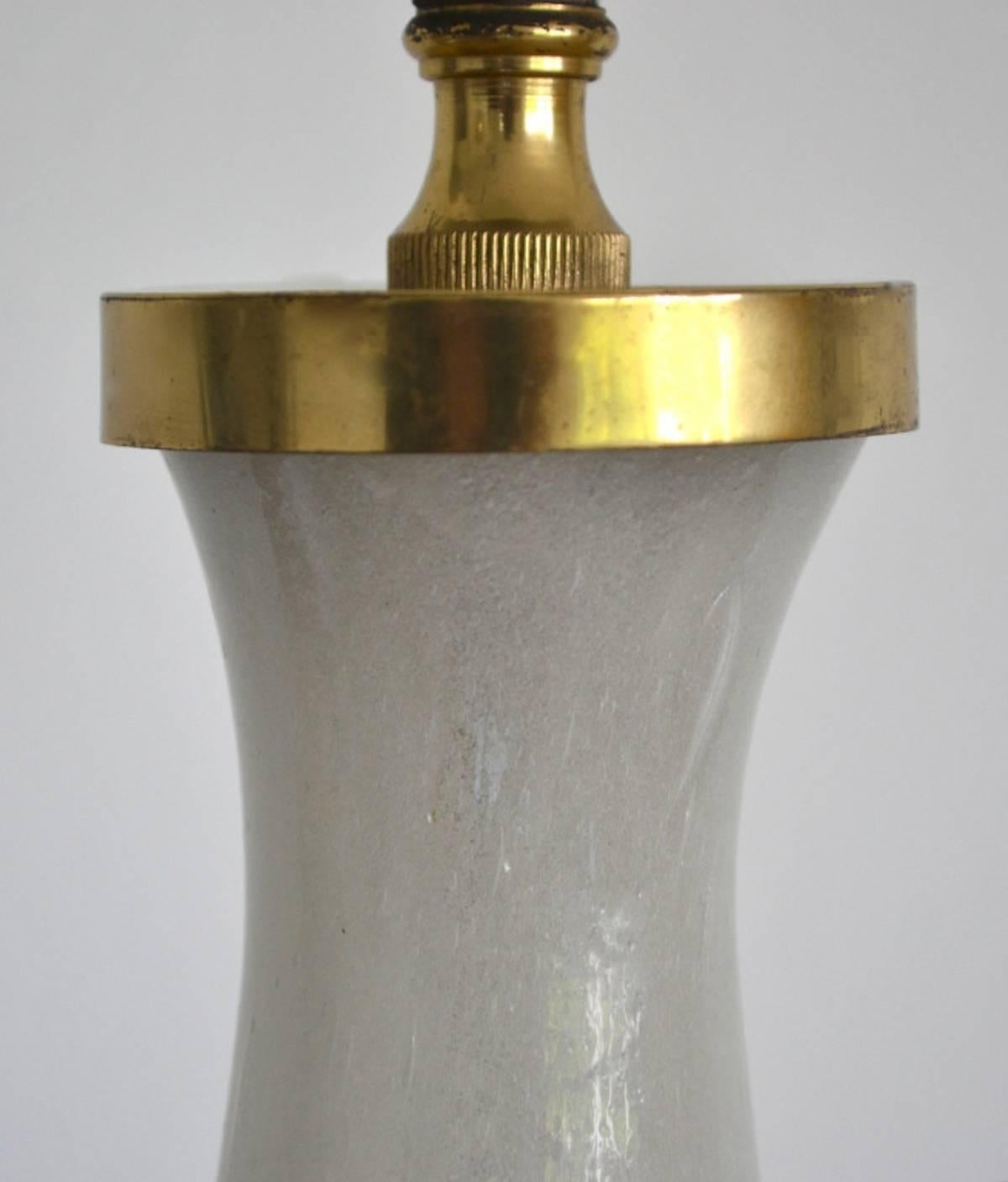 Mid-20th Century Midcentury Italian Blown Glass Table Lamp For Sale