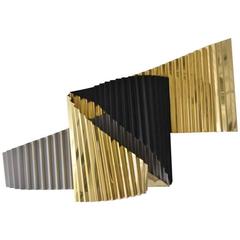 Post-Modern Mixed Metal Abstract Sculpture 6