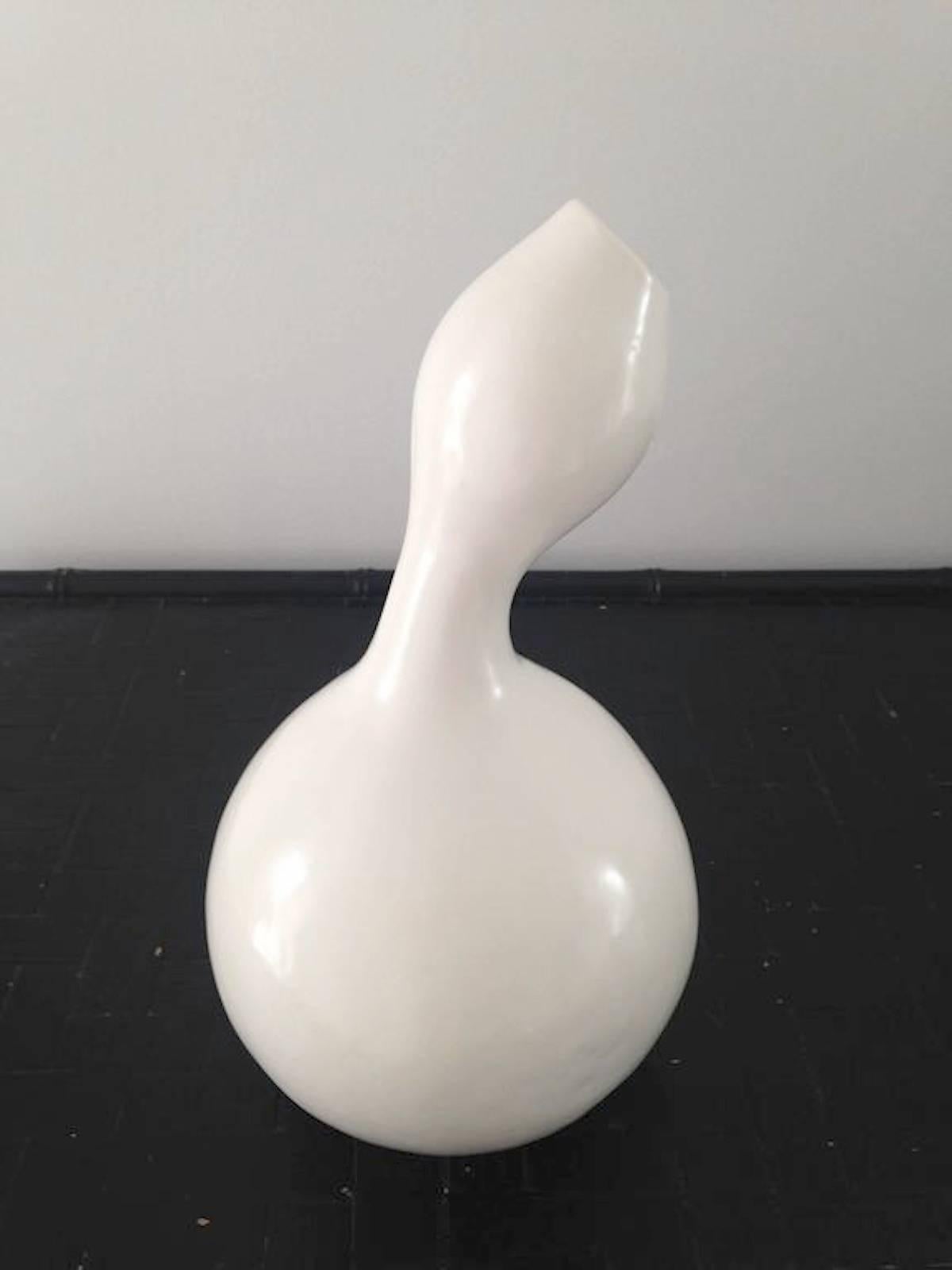 American Postmodern Sculptural Abstract Gourd Form Vase For Sale
