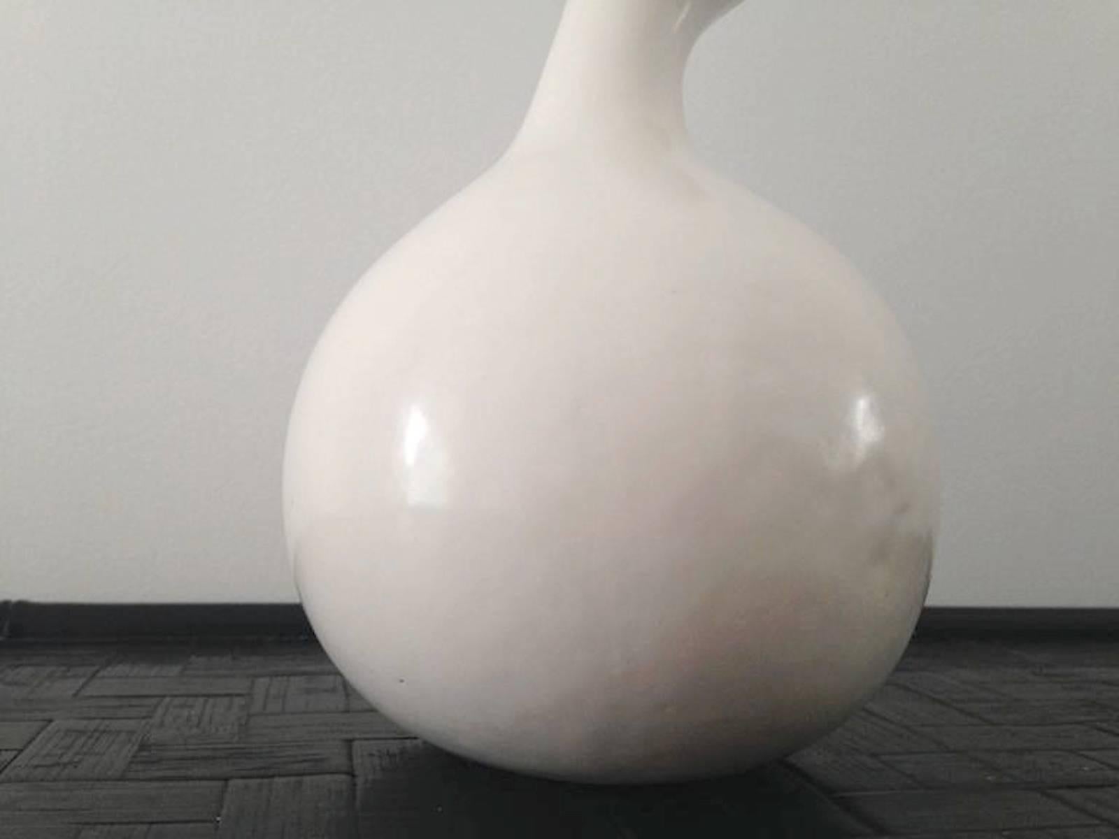 Late 20th Century Postmodern Sculptural Abstract Gourd Form Vase For Sale