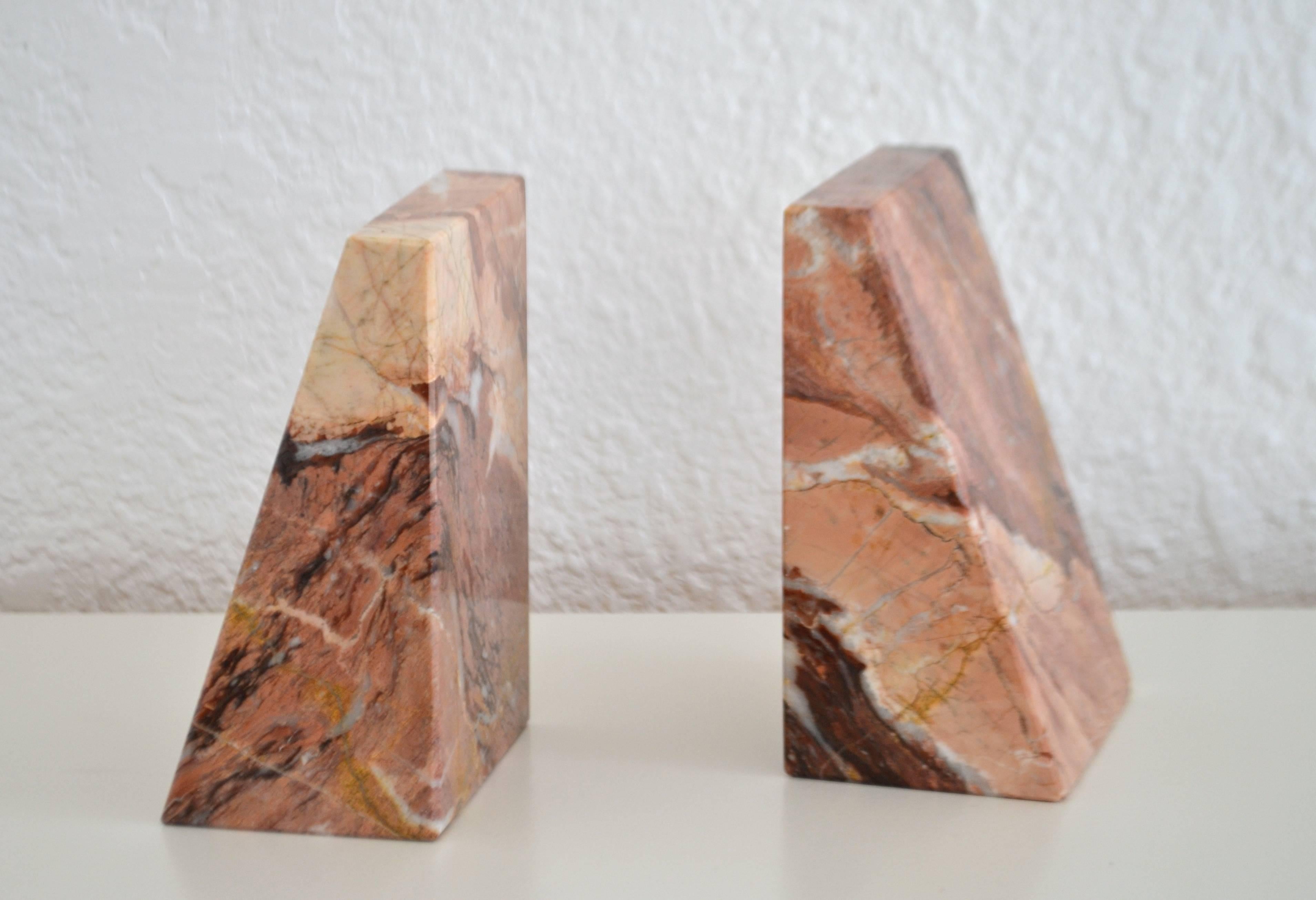 Mid-20th Century Pair of Italian Midcentury Geometric Form Bookends For Sale