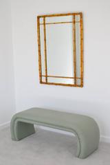 Hollywood Regency Faux Bamboo Gilt Wall Mirror