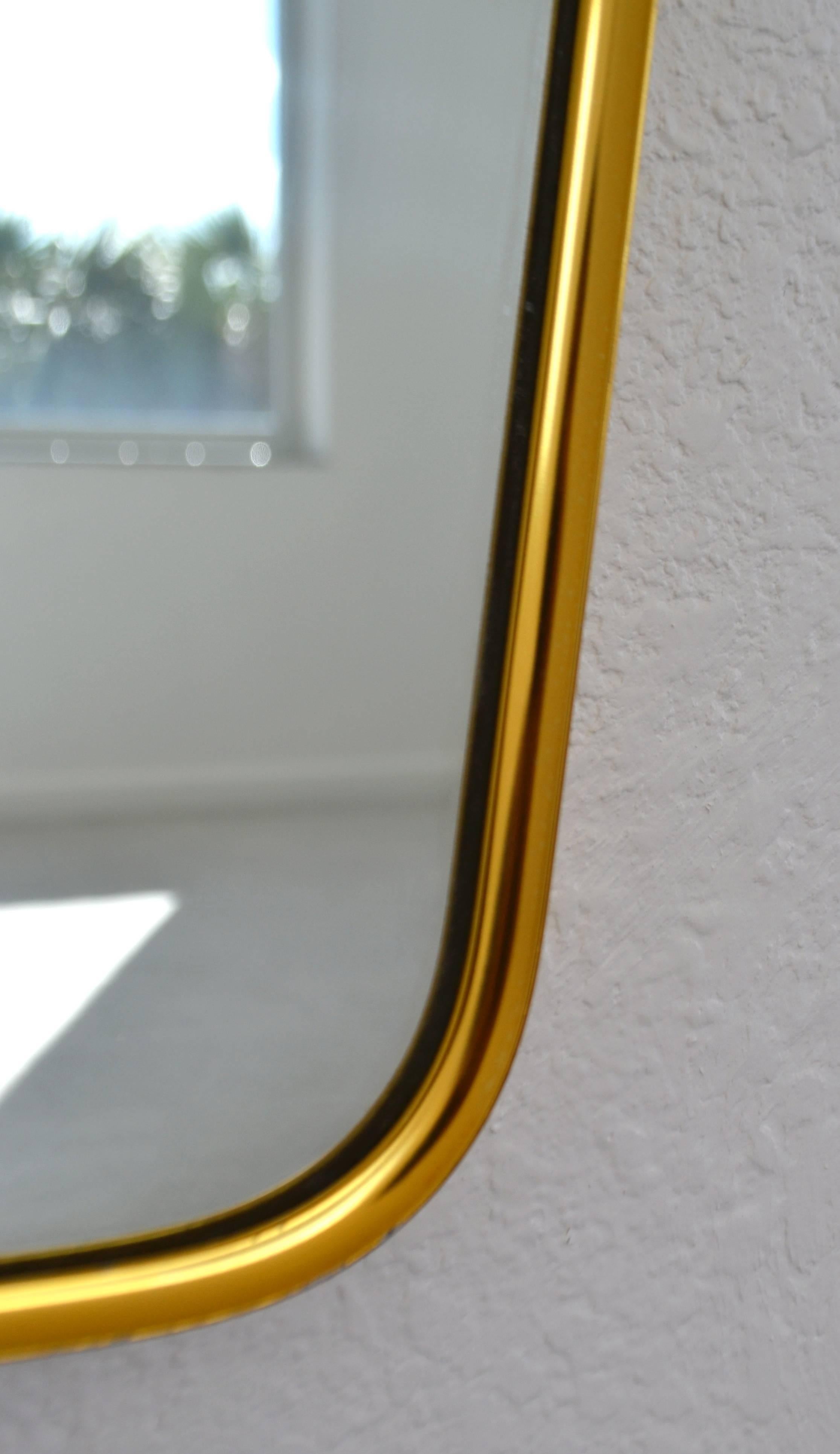 Mid-20th Century Midcentury Brass Wall Mirror