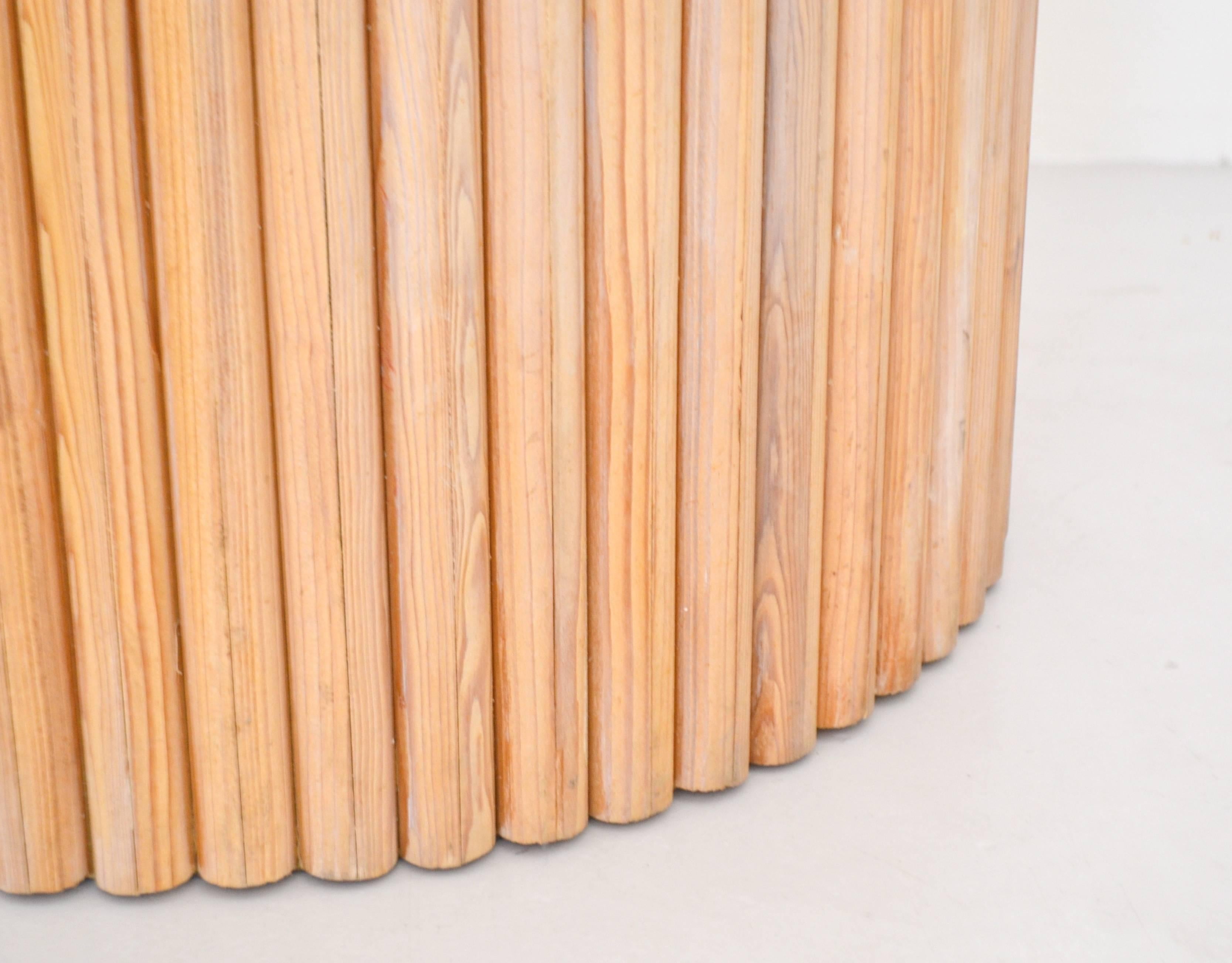 Post-Modern Postmodern Wooden Drum Form Side Table