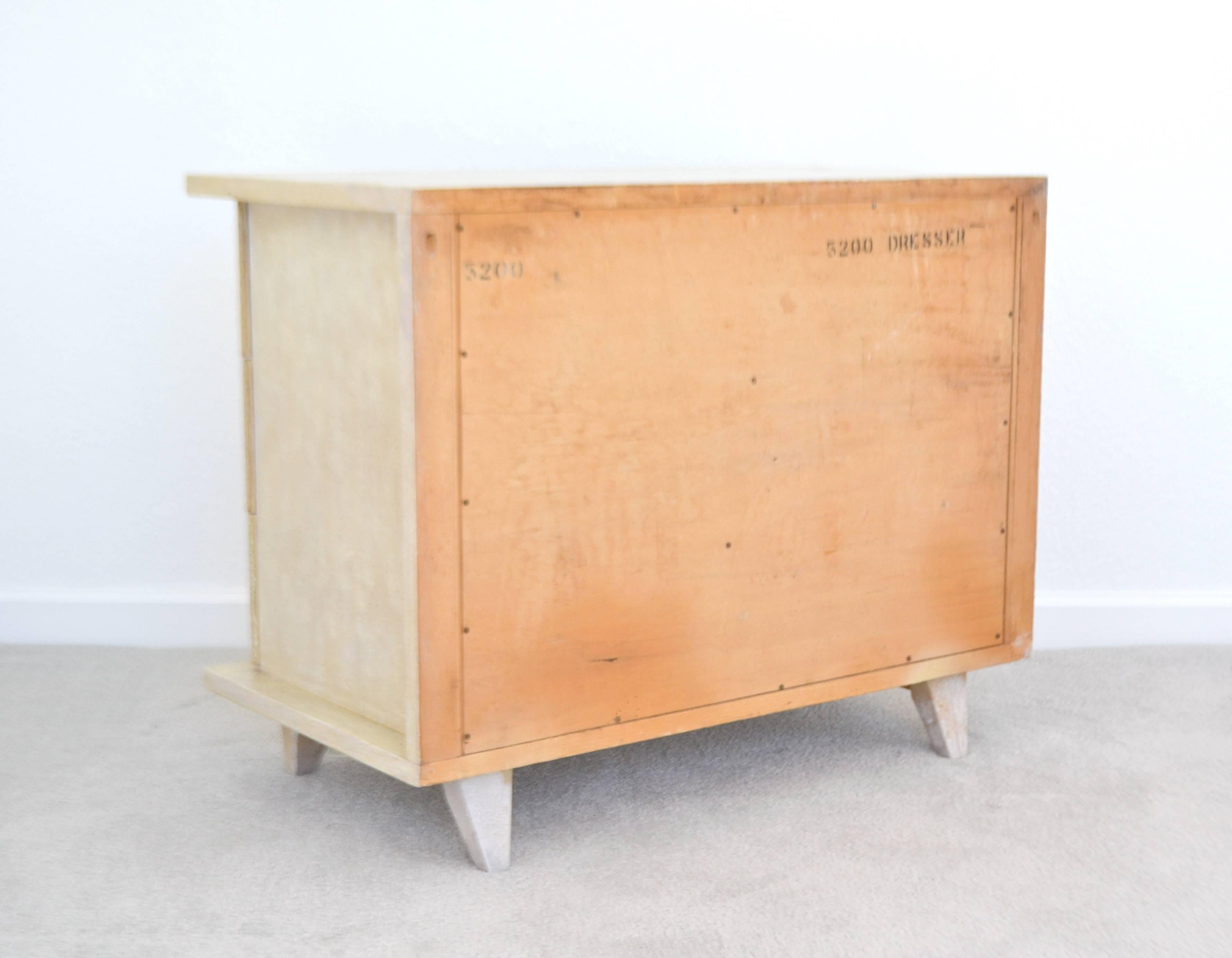 Wood Mid-Century Cerused Chest For Sale