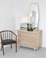 Midcentury Mirrored Chrome Rectangular Table Lamp by Kovacs