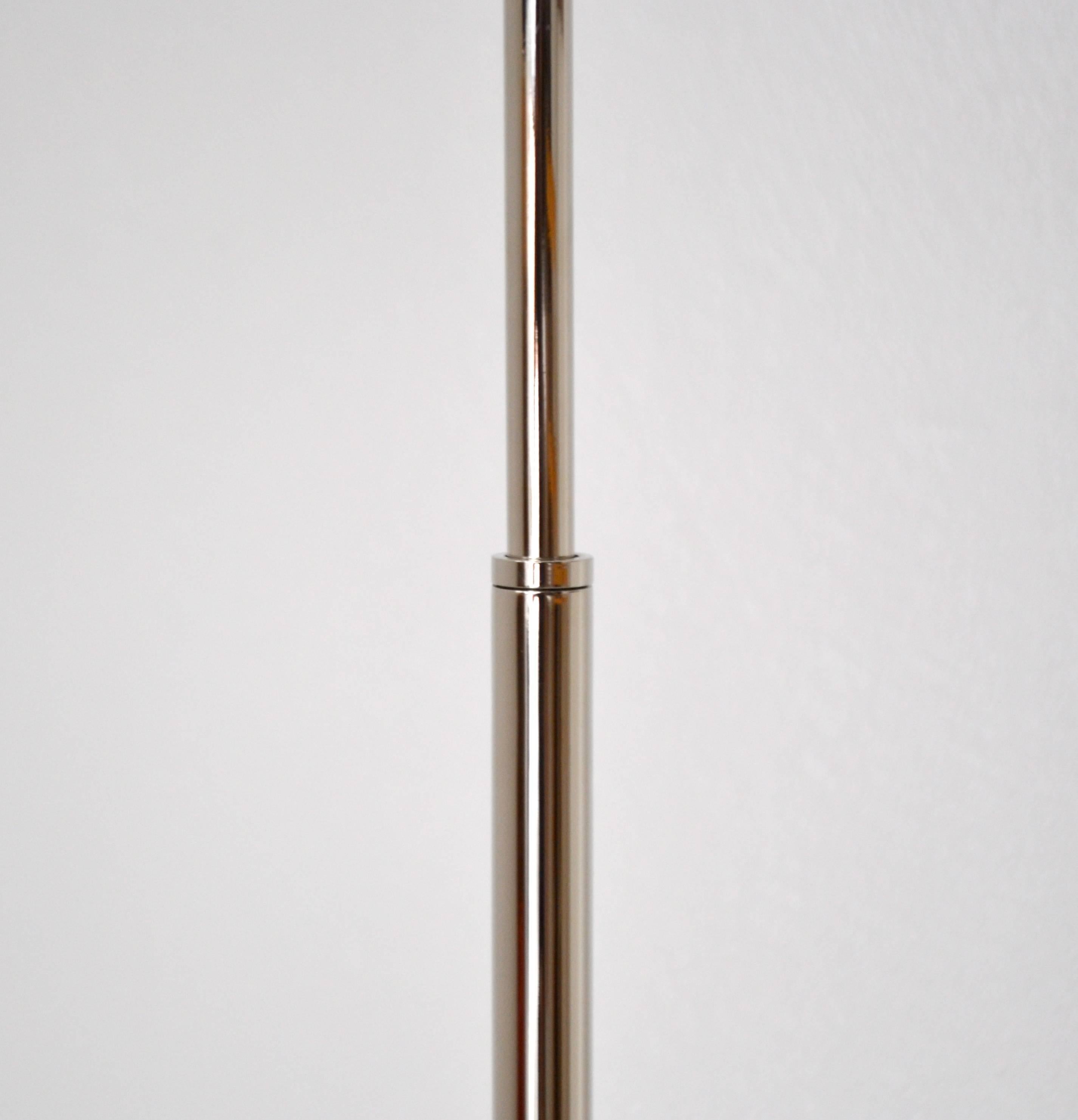Late 20th Century Midcentury Polished Chrome Articulating Floor Lamp