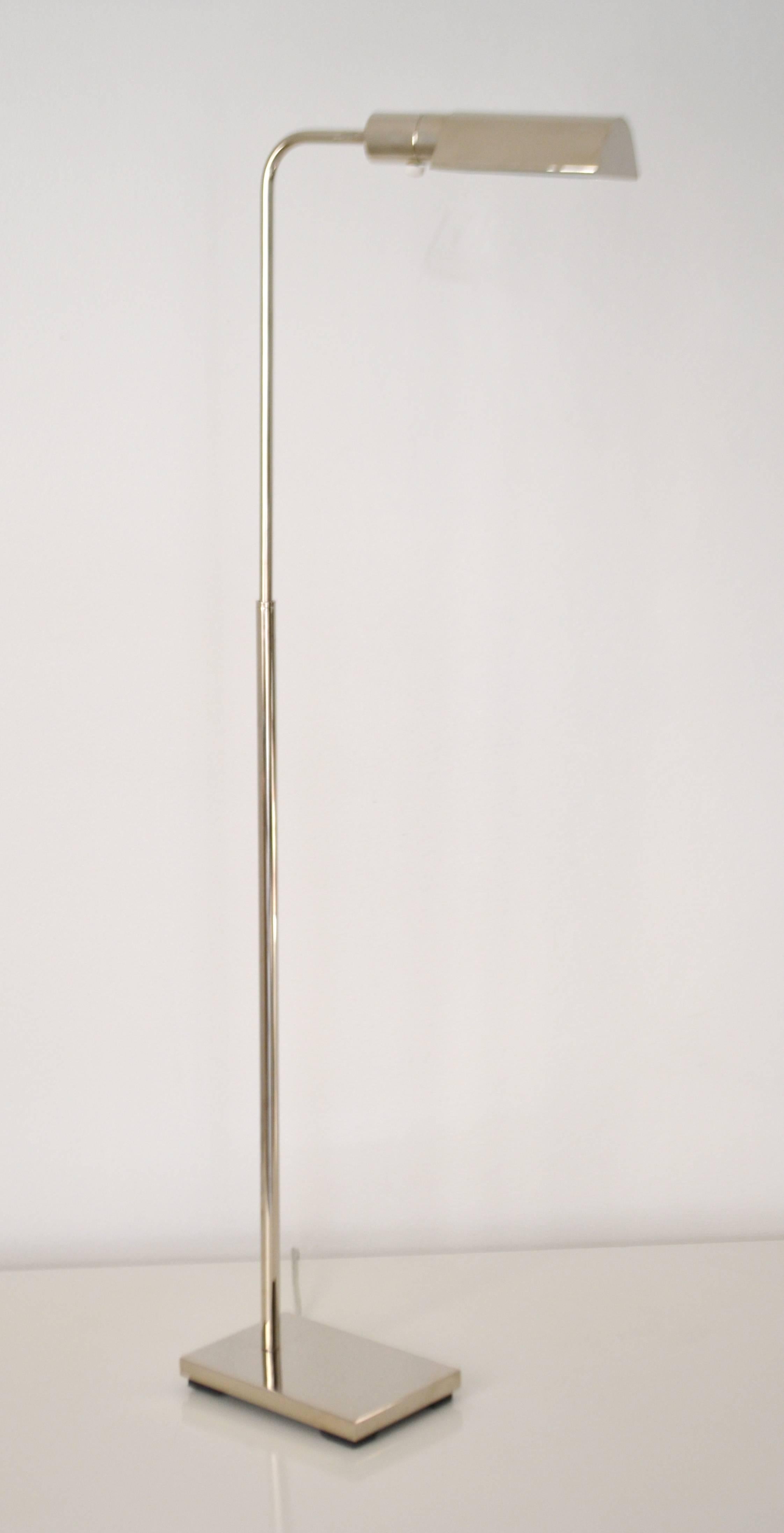Mid-Century Modern Midcentury Polished Chrome Articulating Floor Lamp