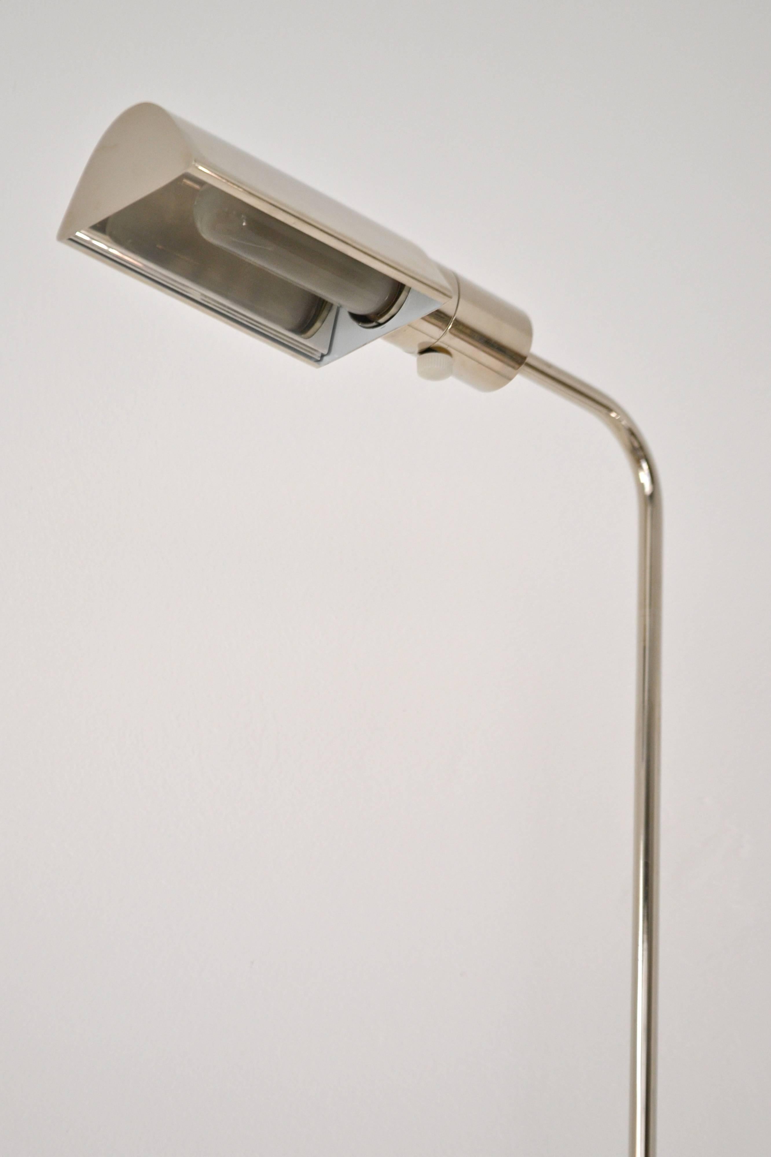 American Midcentury Polished Chrome Articulating Floor Lamp