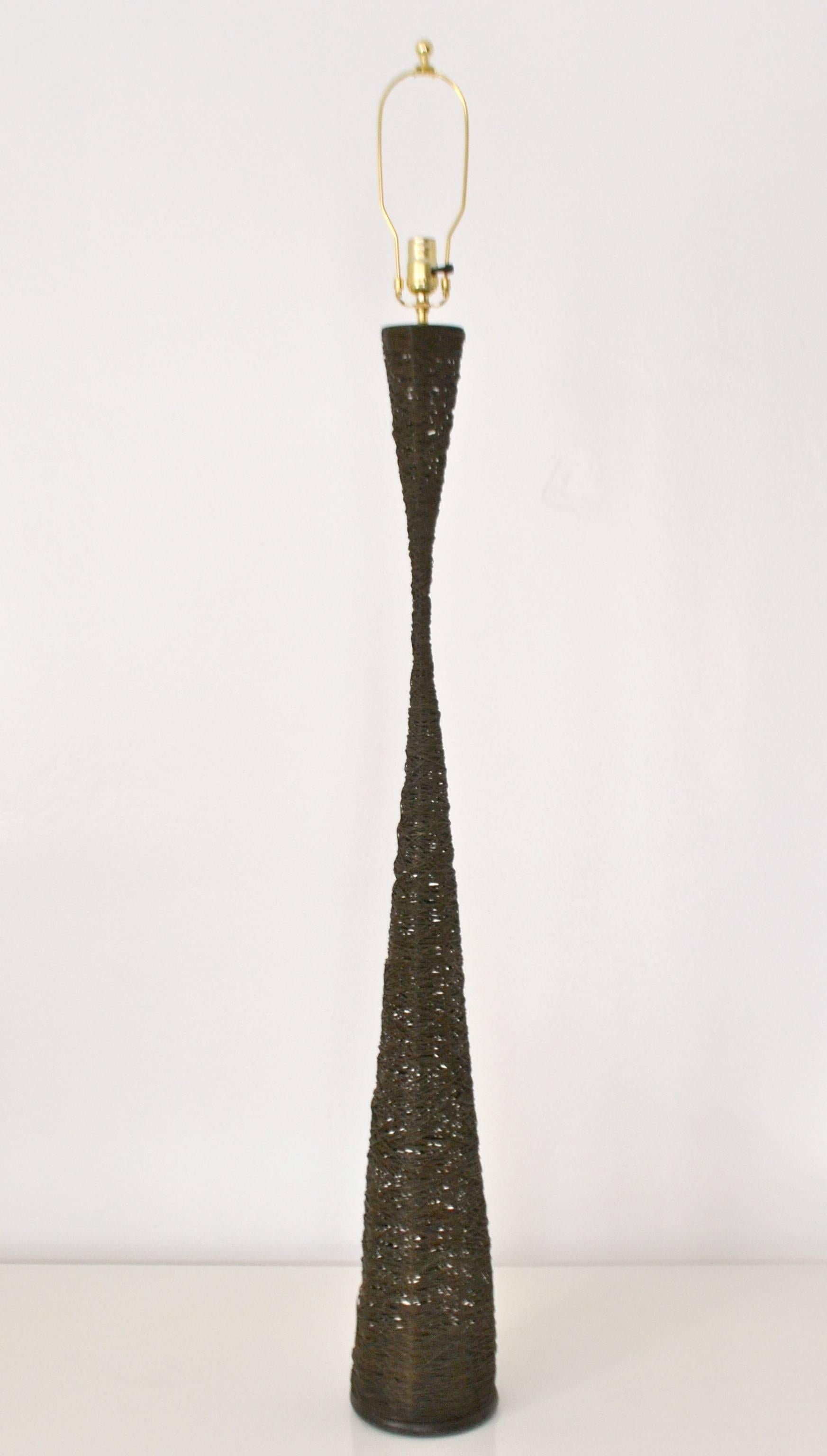 natural woven floor lamp