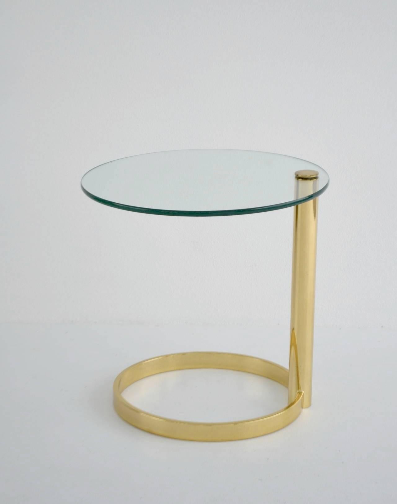 American Postmodern Sculptural Brass Side Table