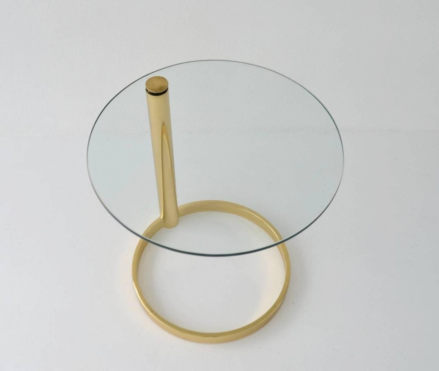 Postmodern Sculptural Brass Side Table 2