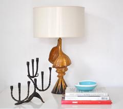 Midcentury Brutalist Handwrought Candlestick
